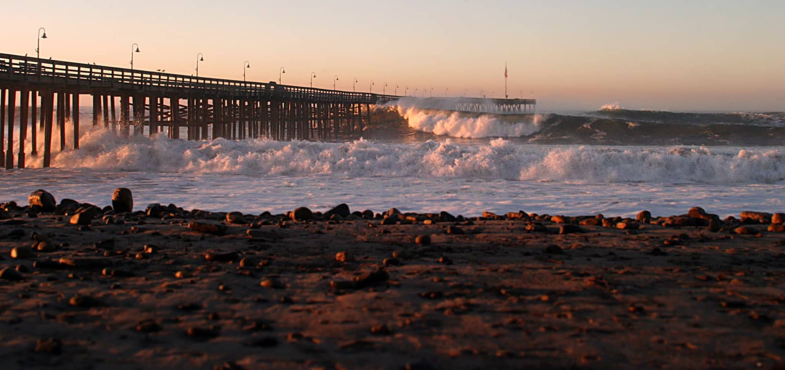 Ocean Wave Storm Pier by hlehnerer