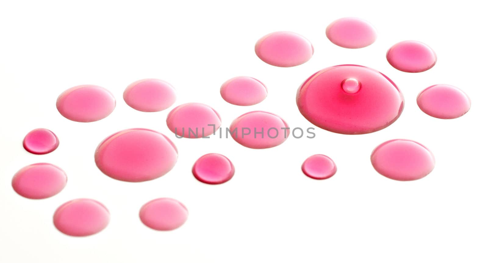 Pink water drops can be used as a background