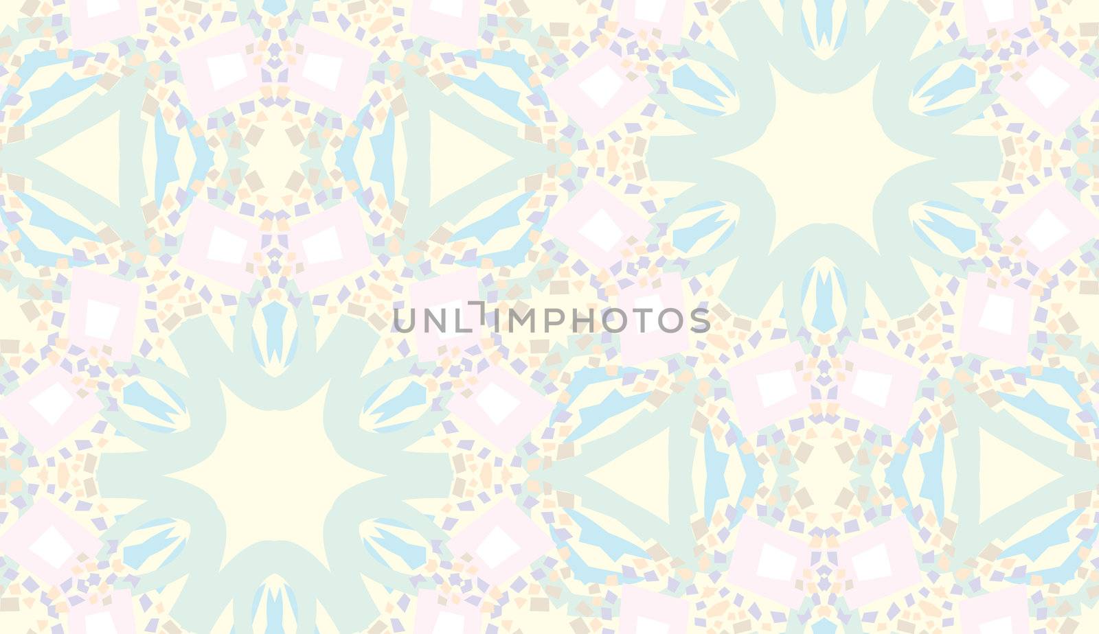 Light pink and yellow seamless background kaleidoscope pattern