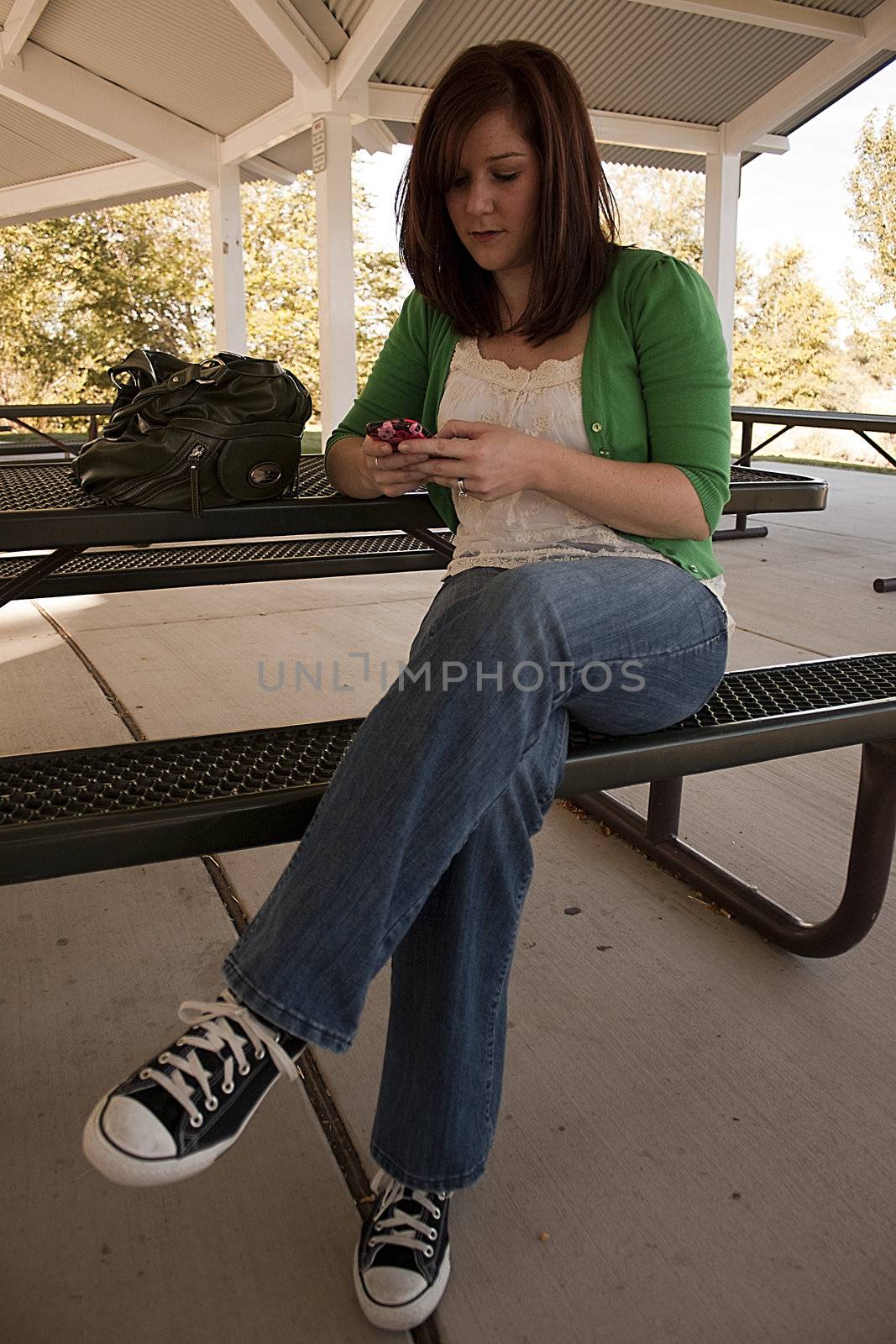 Younger Girl Texting by jeremywhat