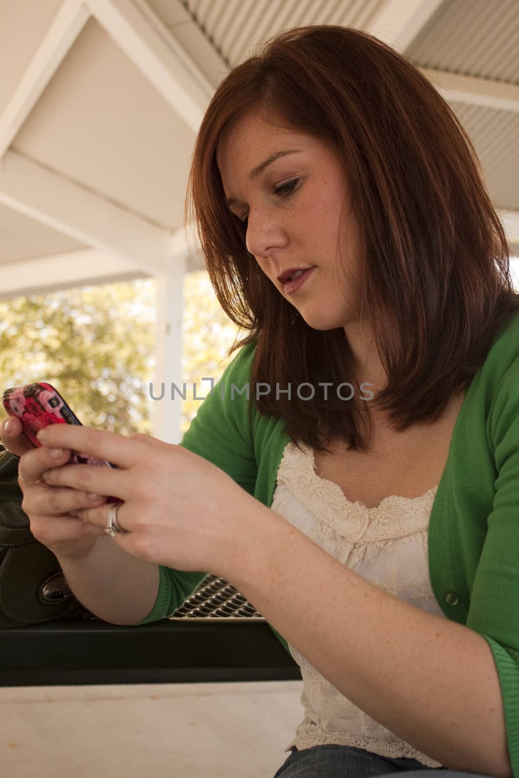 Younger Girl Texting by jeremywhat