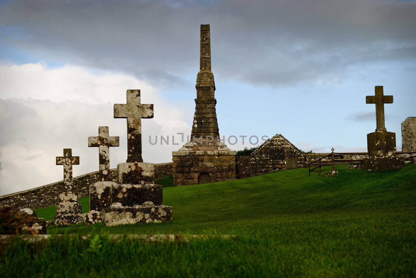 Old graveyard at Rock of Cashel, Ireland