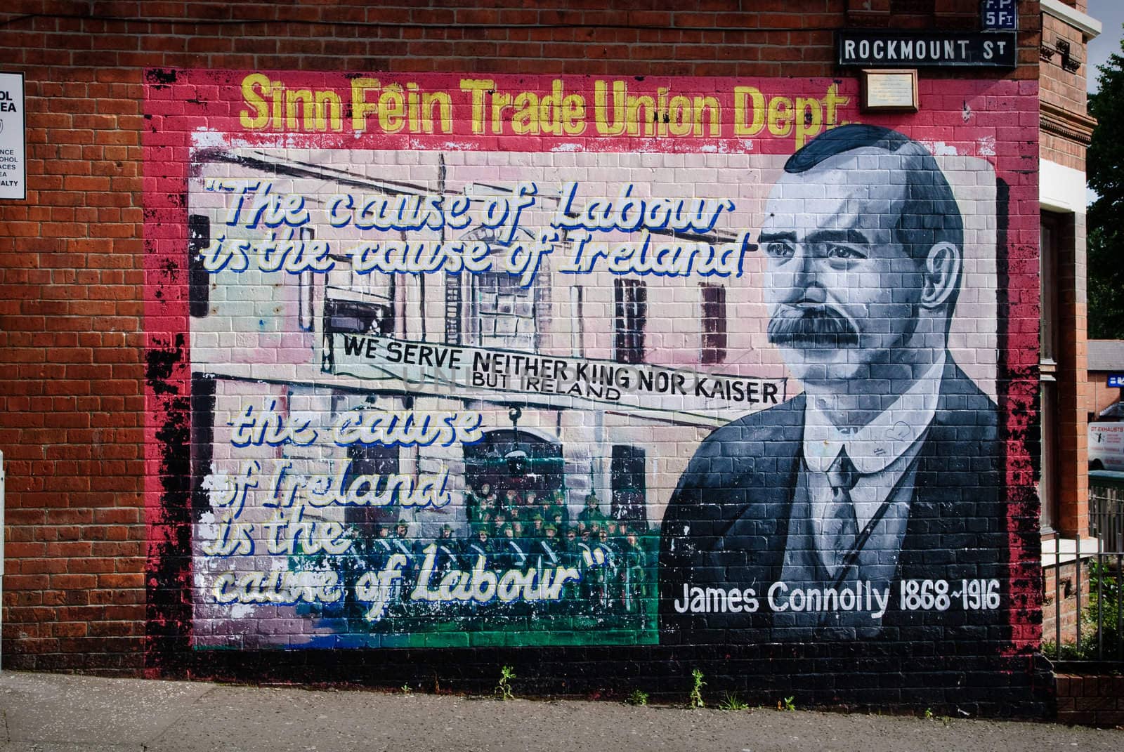 Political painting supporting Sinn Fein in Belfast, Northern Ireland