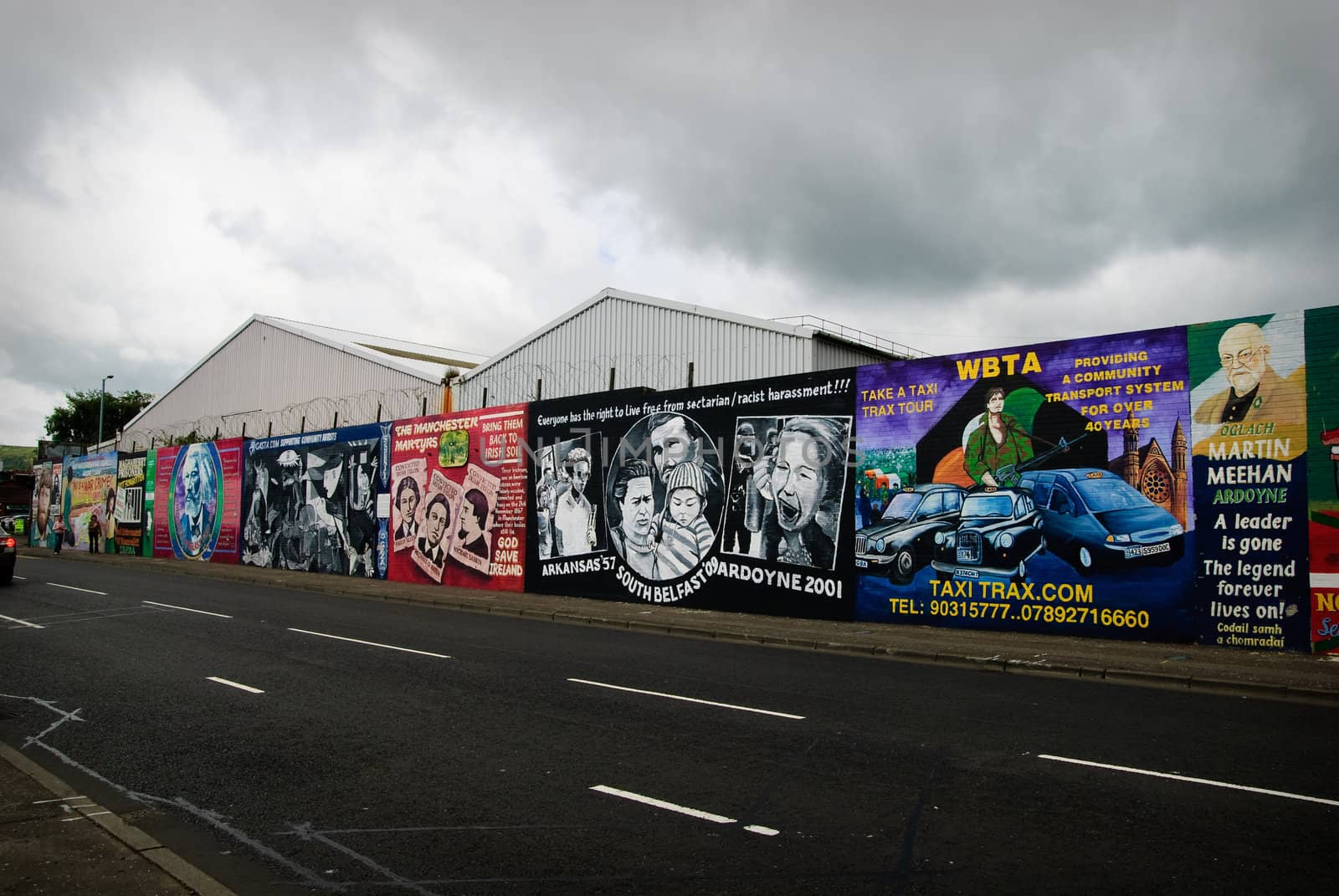political murals in Falls Road, Belfas, Northern Ireland