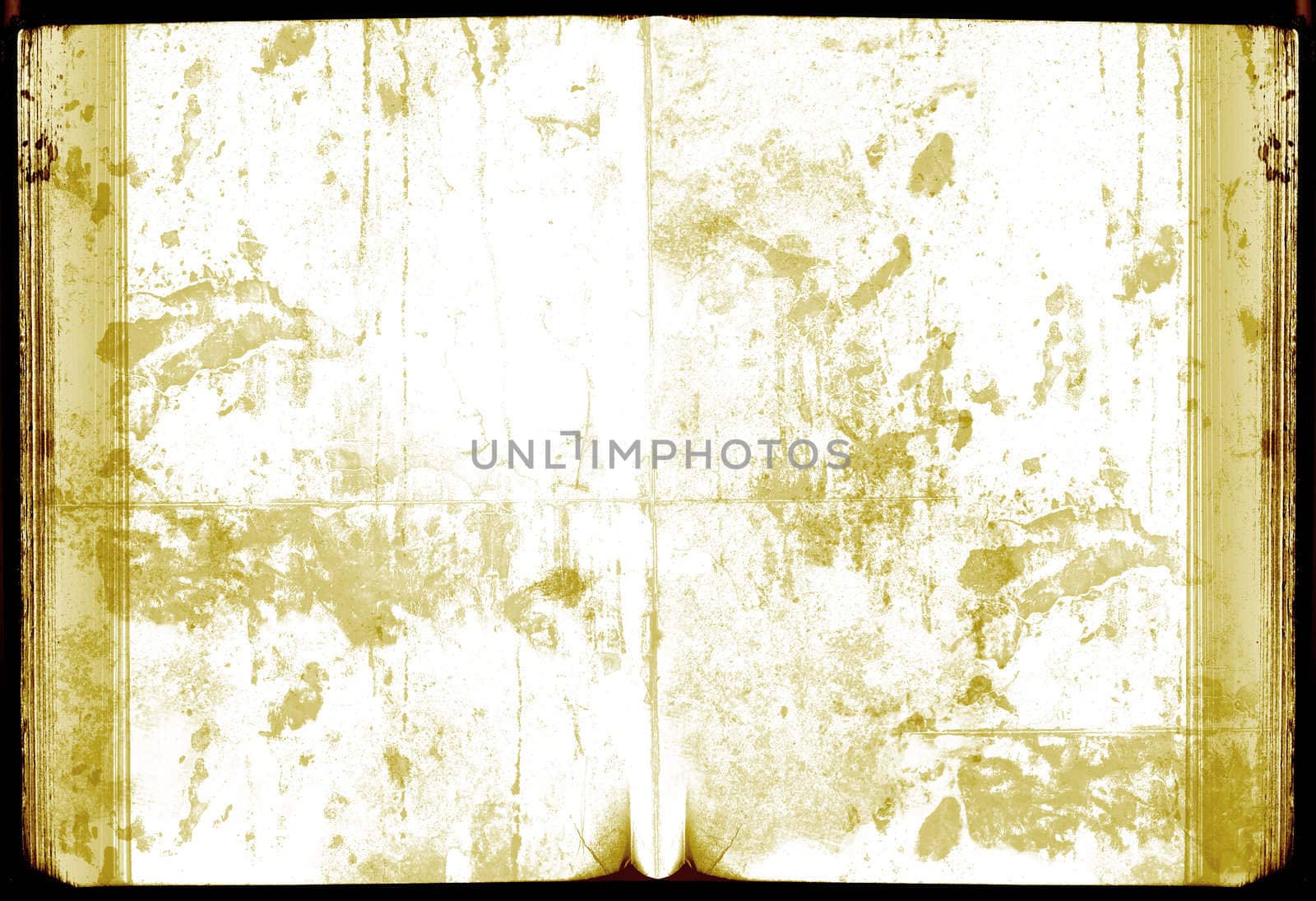 Computer designed highly detailed grunge textured illustration - open book. Lots of space for your text or image.