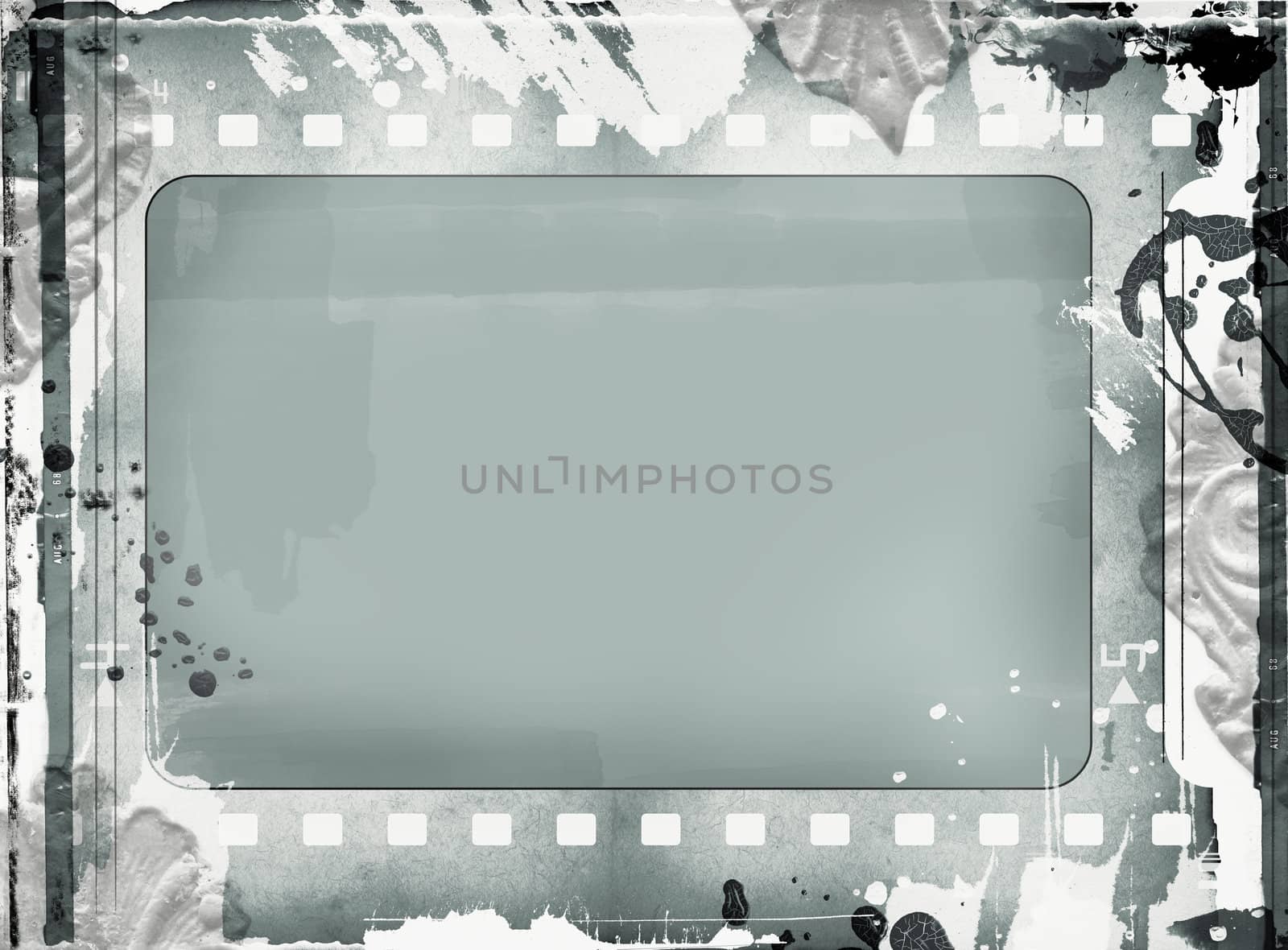 Computer designed highly detailed film frame with space for your text or image.Nice grunge element for your projects. More images like this in my portfolio