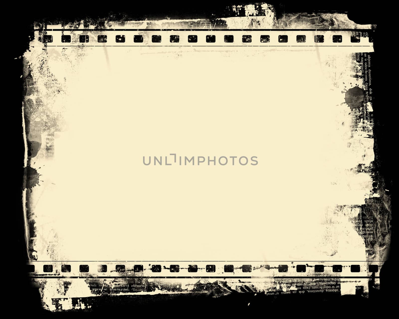 Computer designed highly detailed film frame with space for your text or image.Nice grunge element for your projects