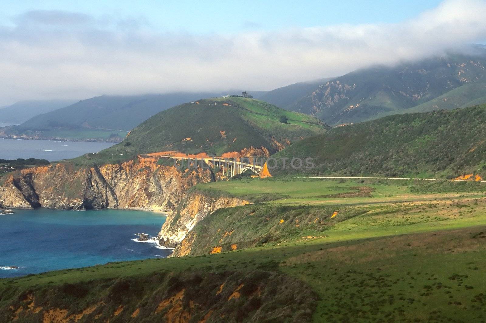 is a sparsely populated region of the central California, United States coast where the Santa Lucia Mountains rise abruptly from the Pacific Ocean.