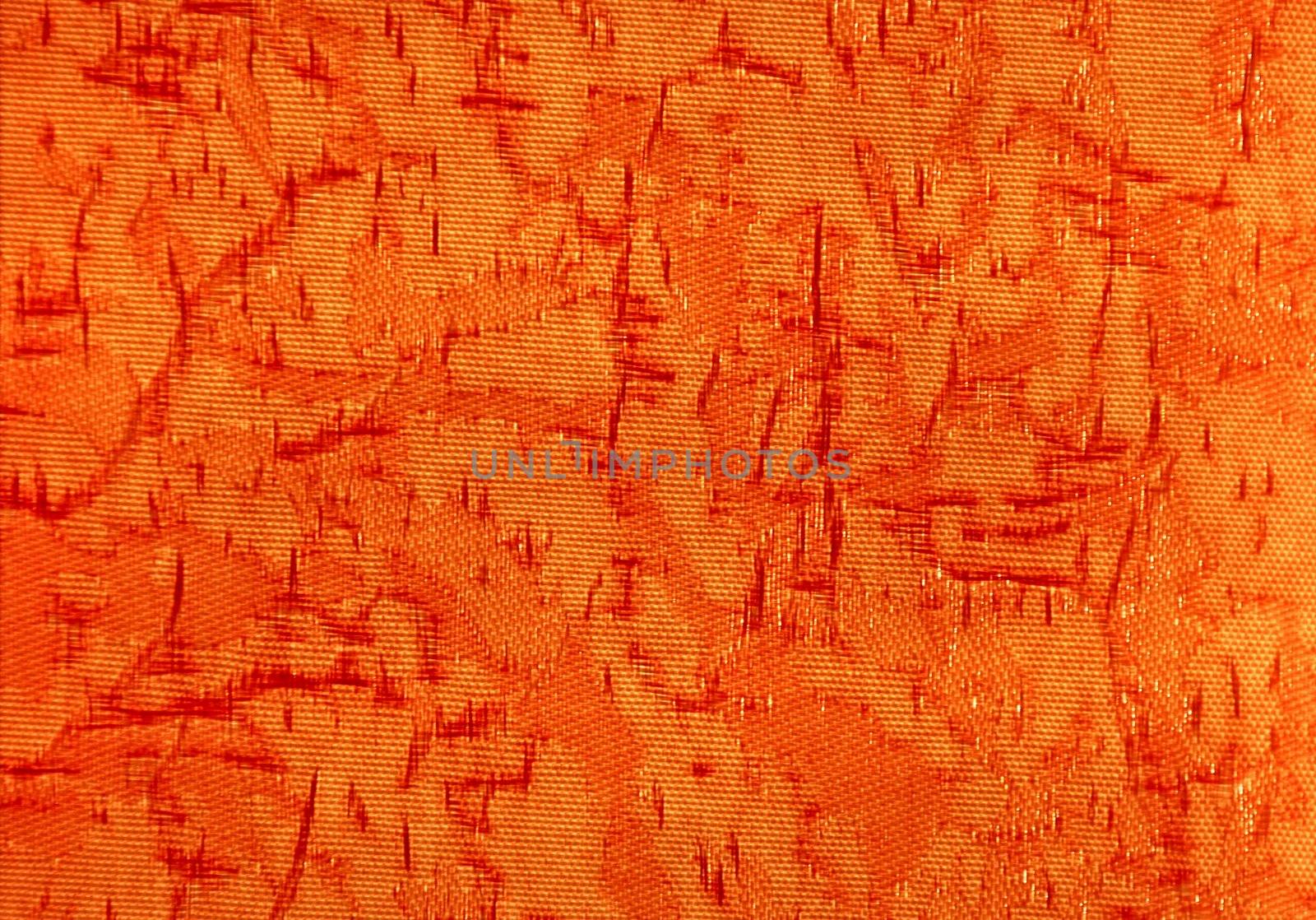 uneven orange fabric - texture. illuminating from beneath behind an object
