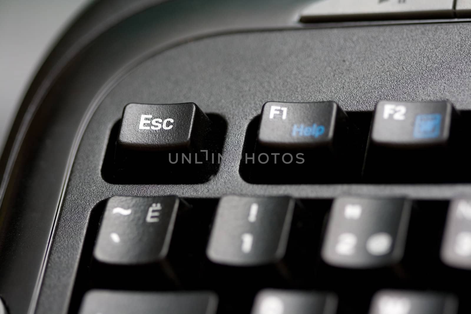 the part of black keybord close-up