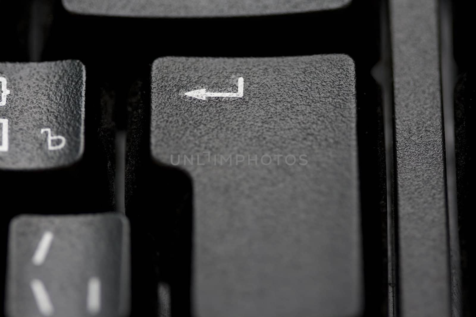 the part of black keybord close-up