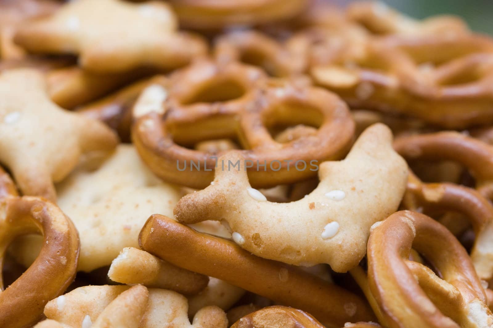 cookies with sesame in a glass plate close-up