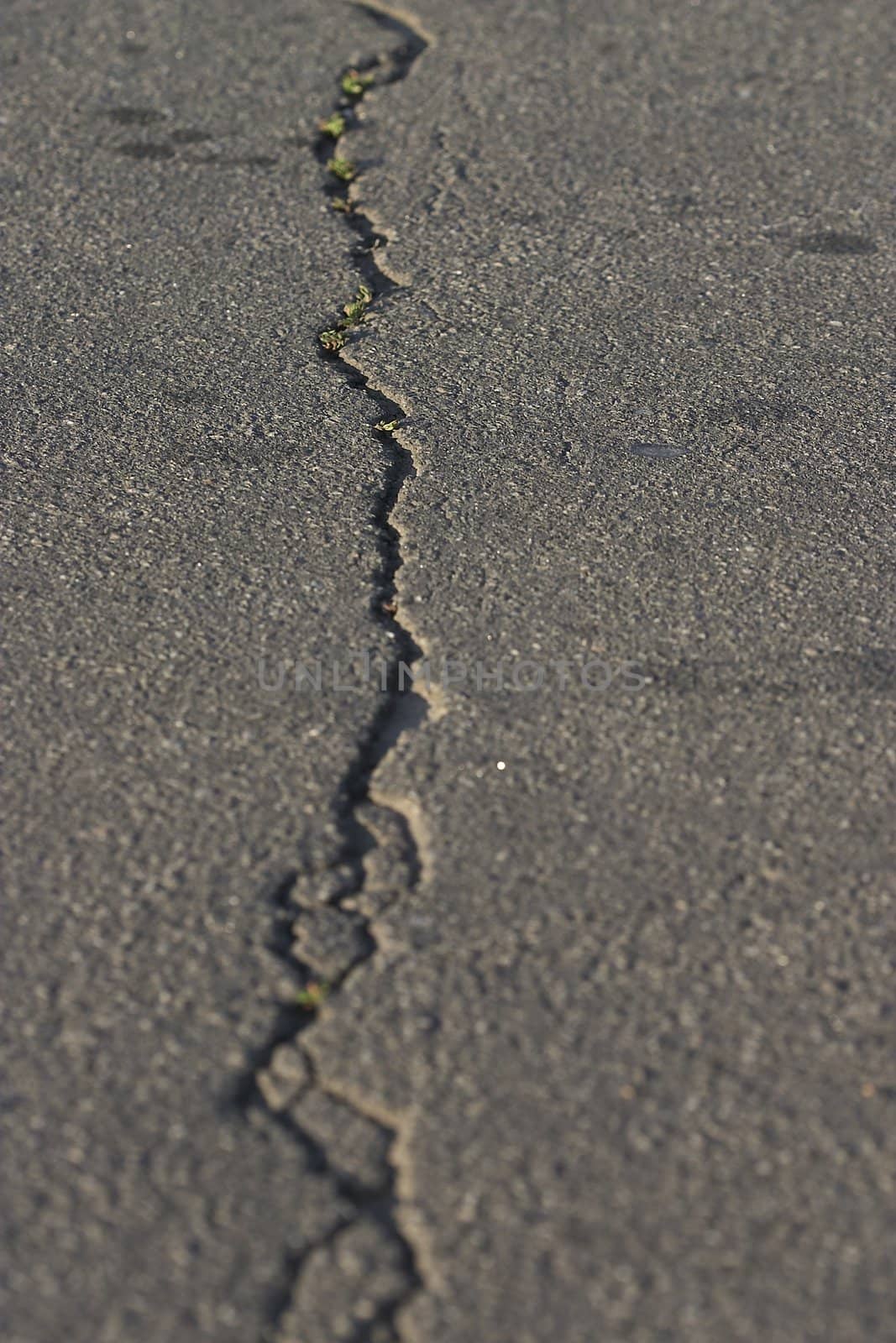 texture series: asphalt road pavement backgroud with crack
