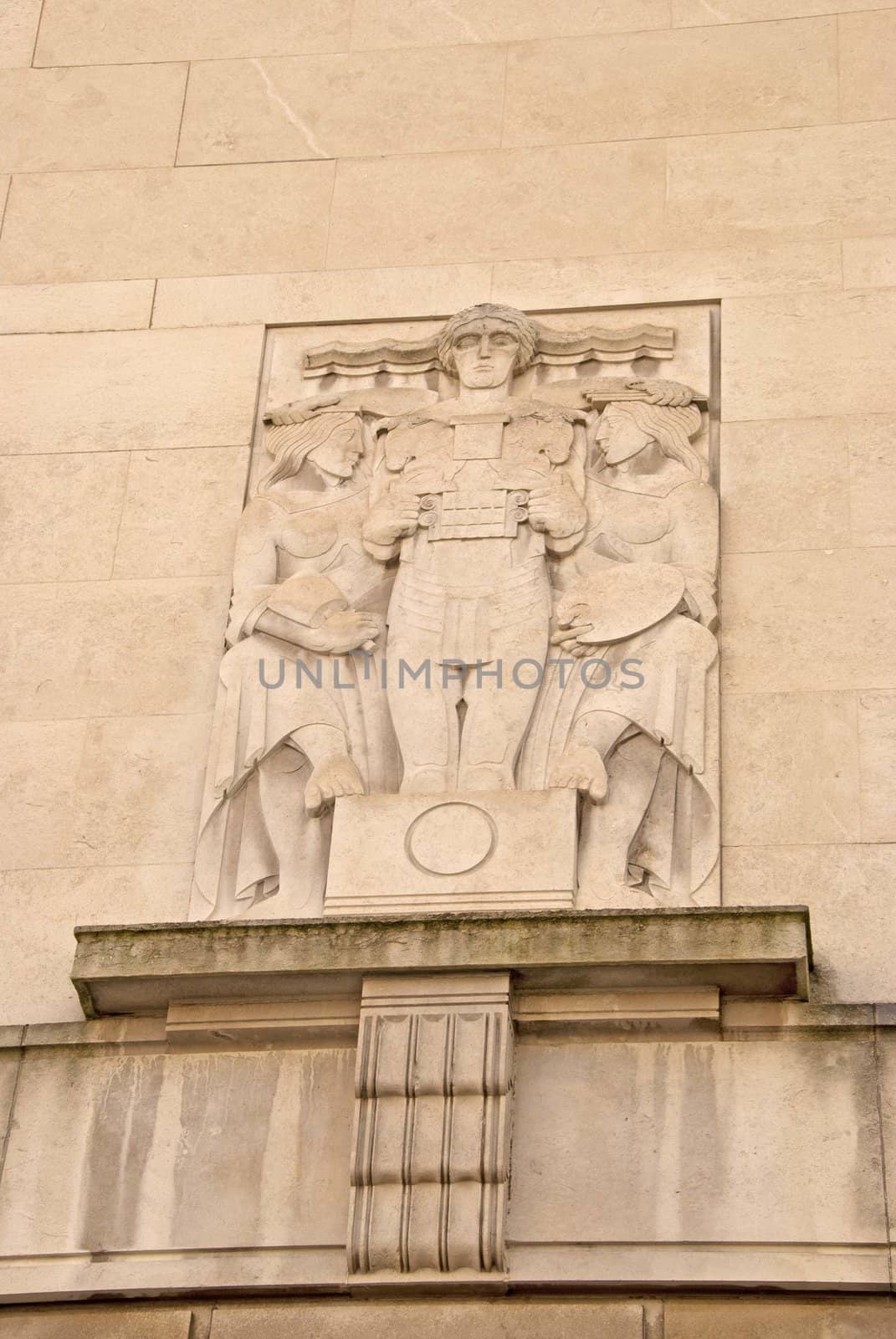 A Carving Depicting Speed on the Art Deco Mersey Tunnel Building Liverpool England