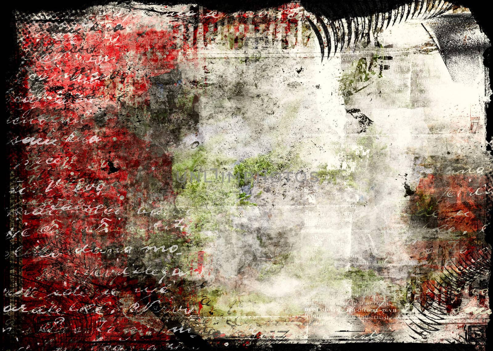 Computer designed highly detailed  grunge textured background - collage.  Nice grunge element for your projects