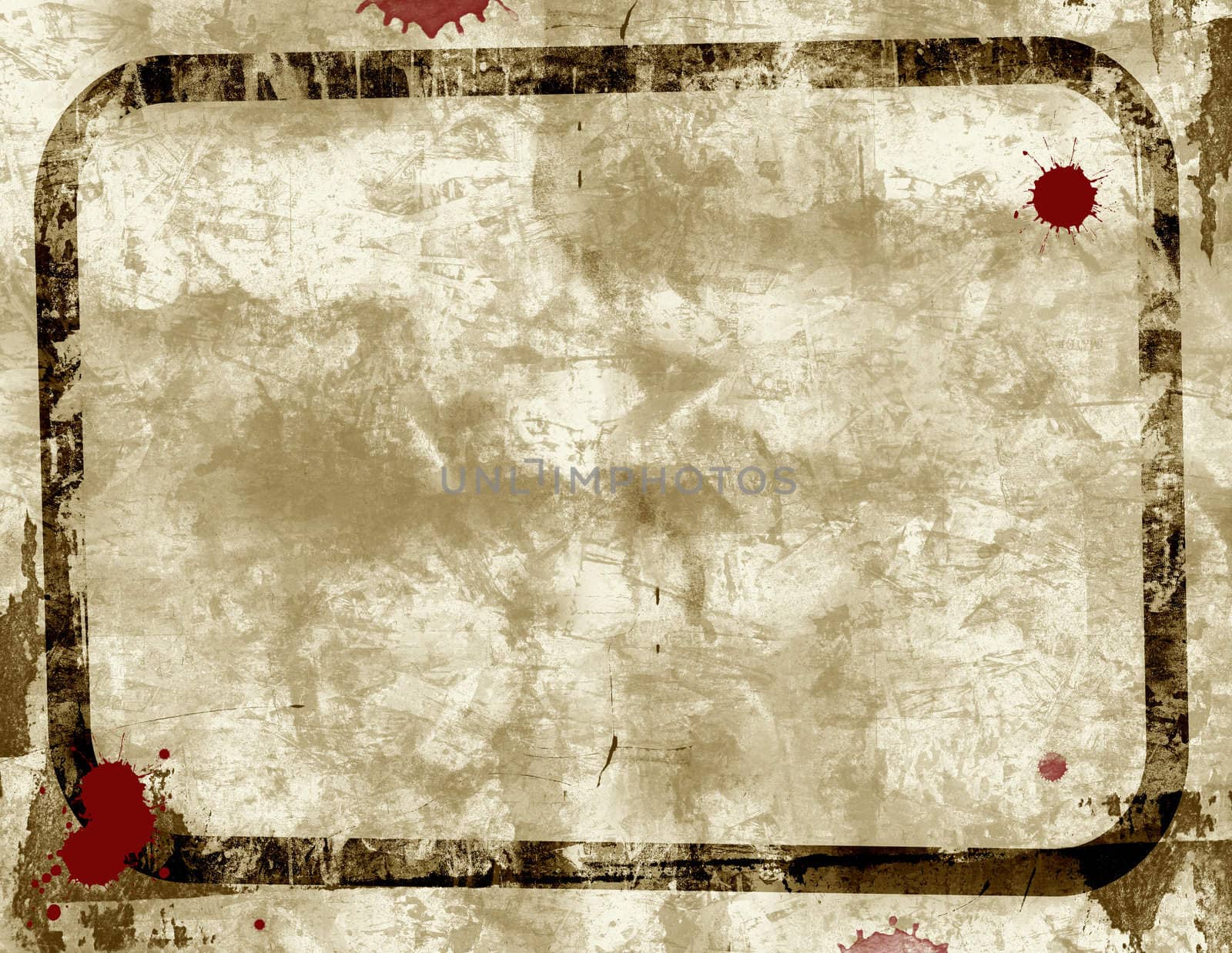 Computer designed highly detailed  border and aged textured  background with space for your text or image. Nice grunge layer for your projects.