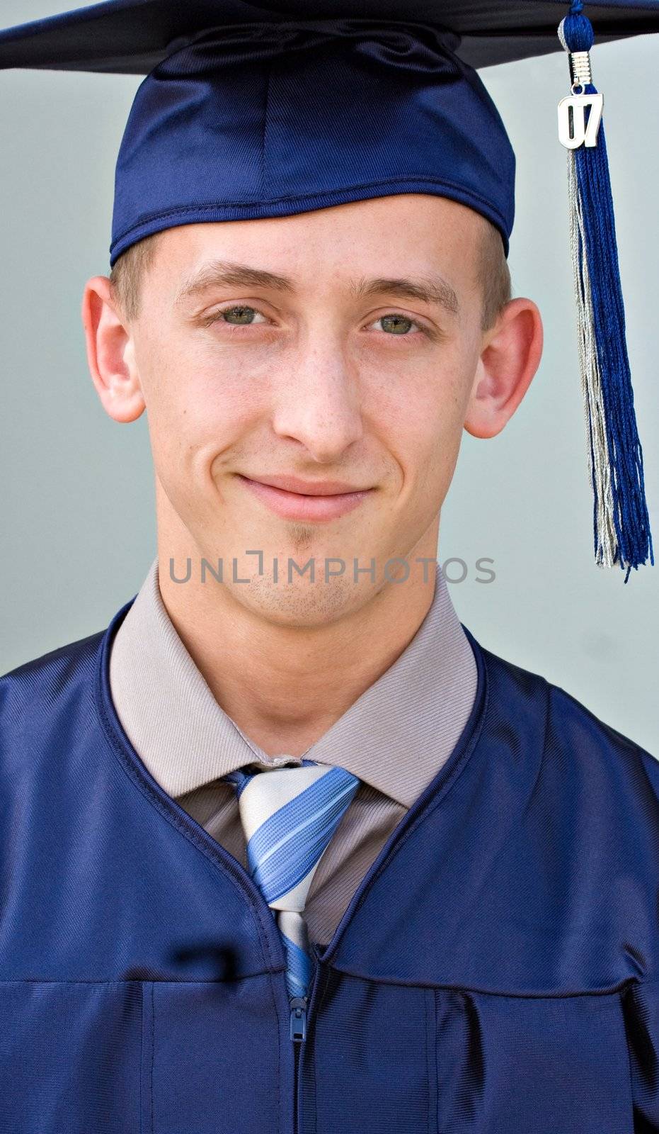 Portrait of a male high school graduate