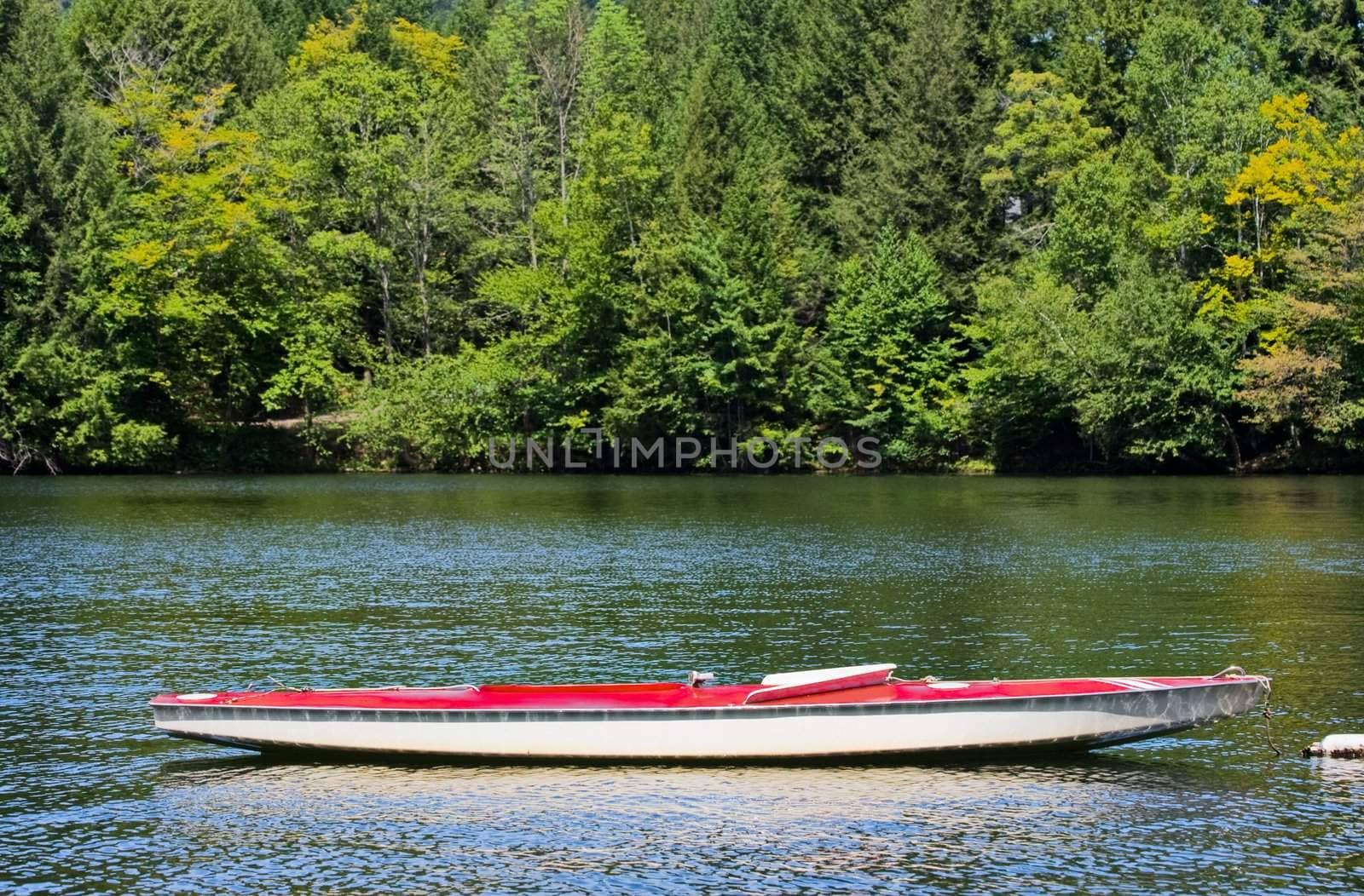 Sunfish boat on a lake by sbonk