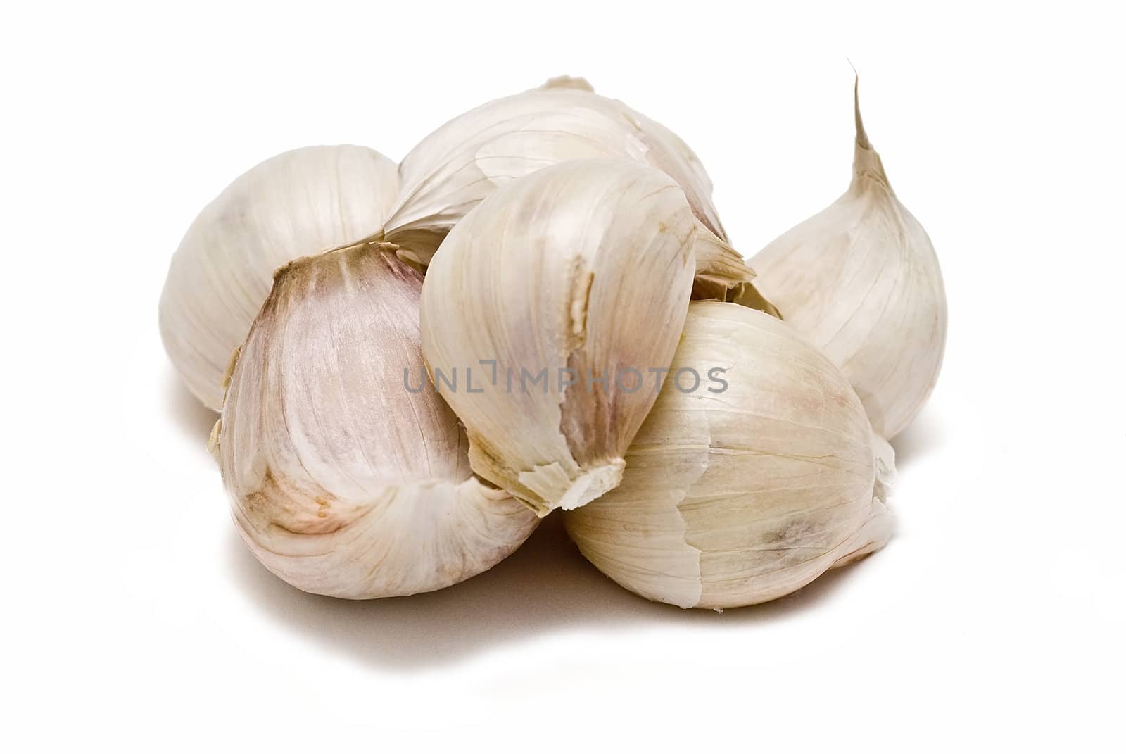 Garlic isolated on a white background.