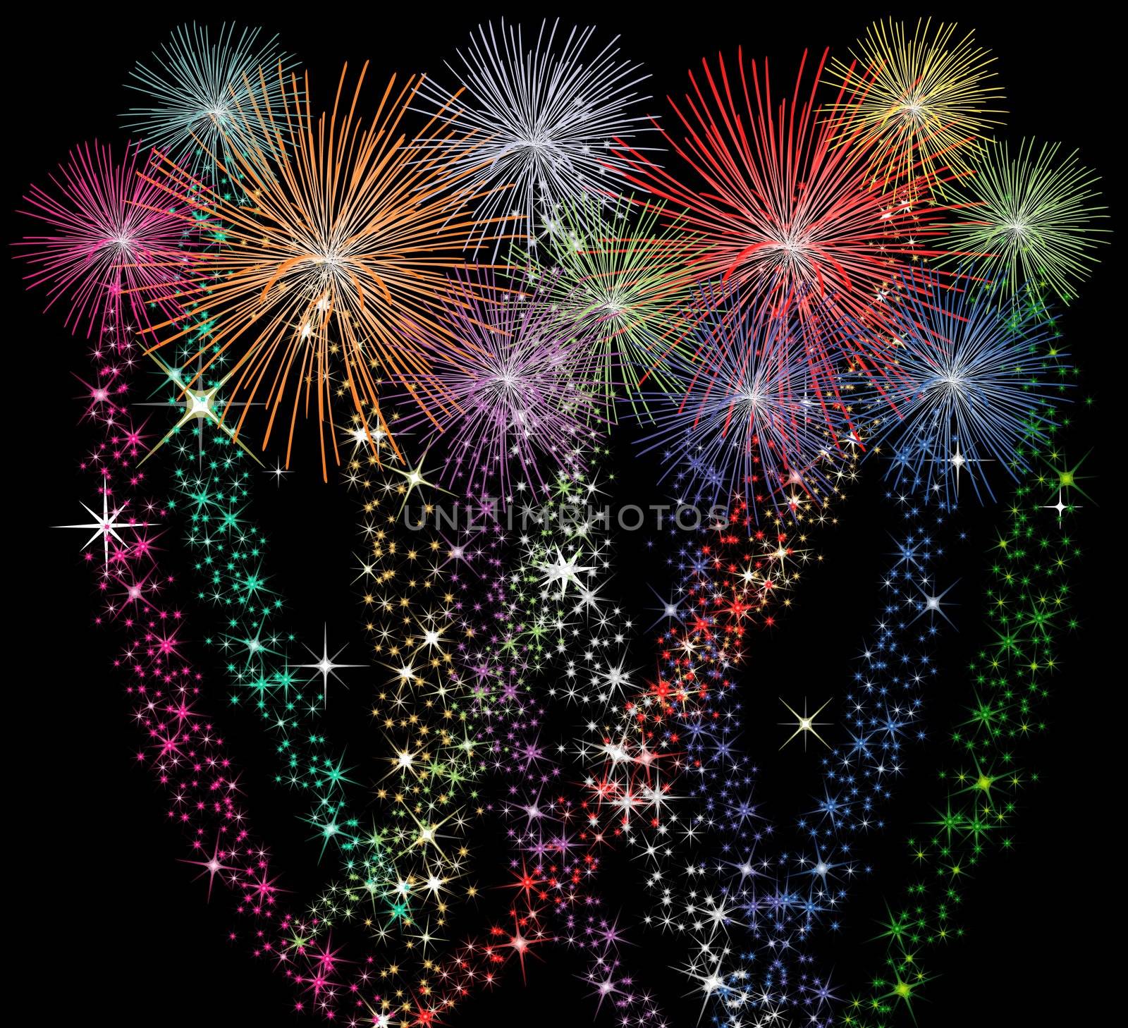 Colorful Fireworks by peromarketing