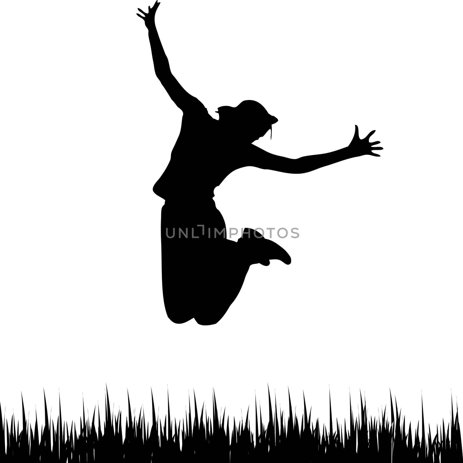 Happy Girl Jumping by peromarketing