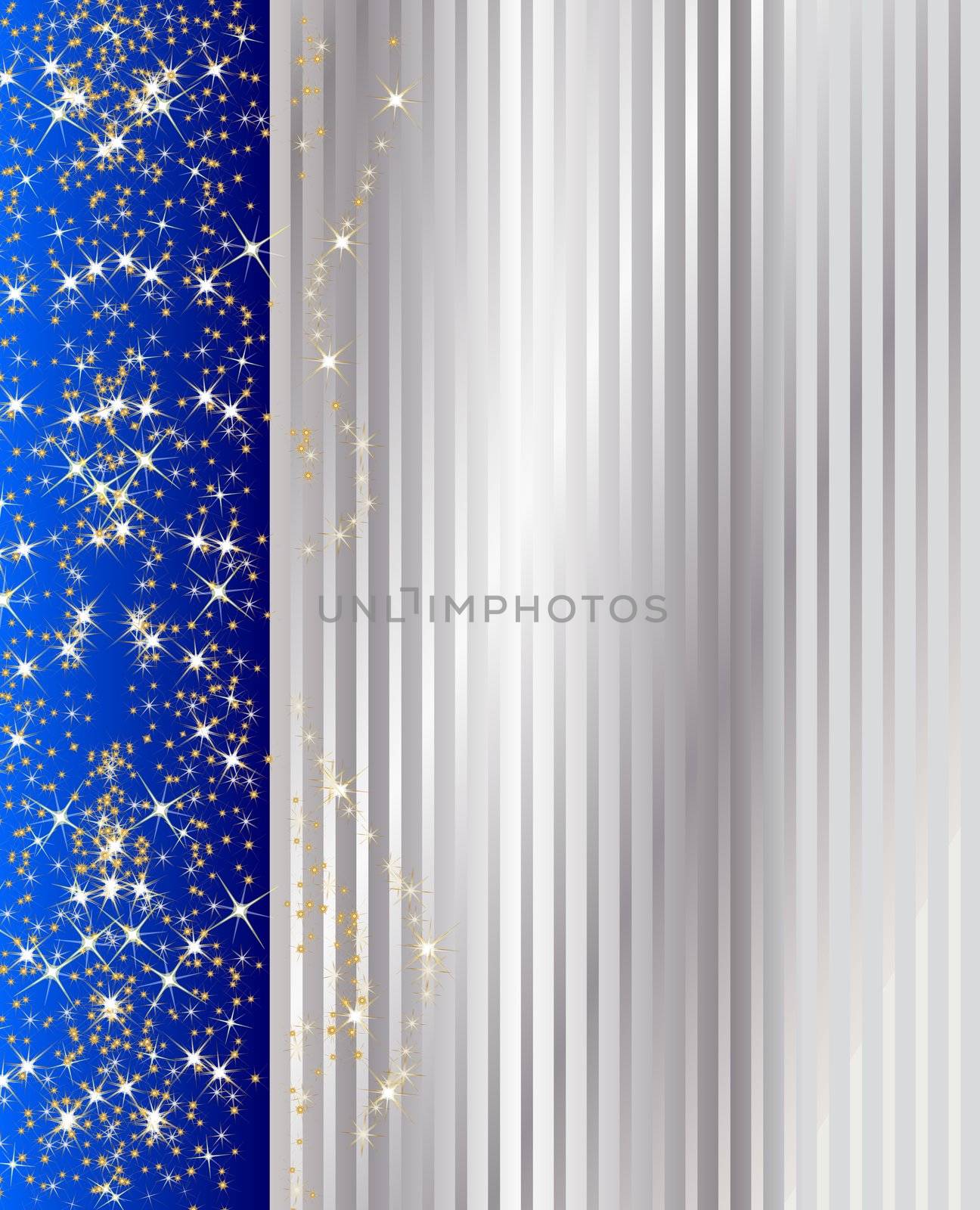 illustration of a christmasframe with stars