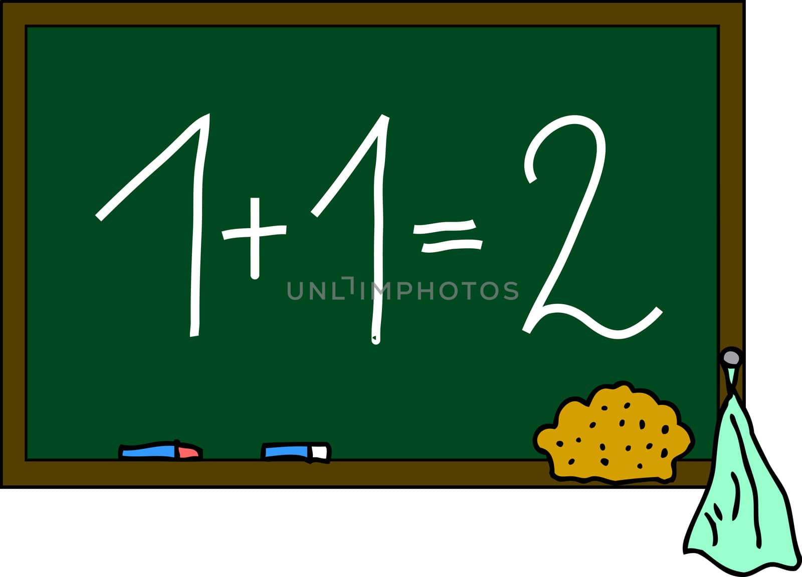 blackboard 1+1=2 by peromarketing