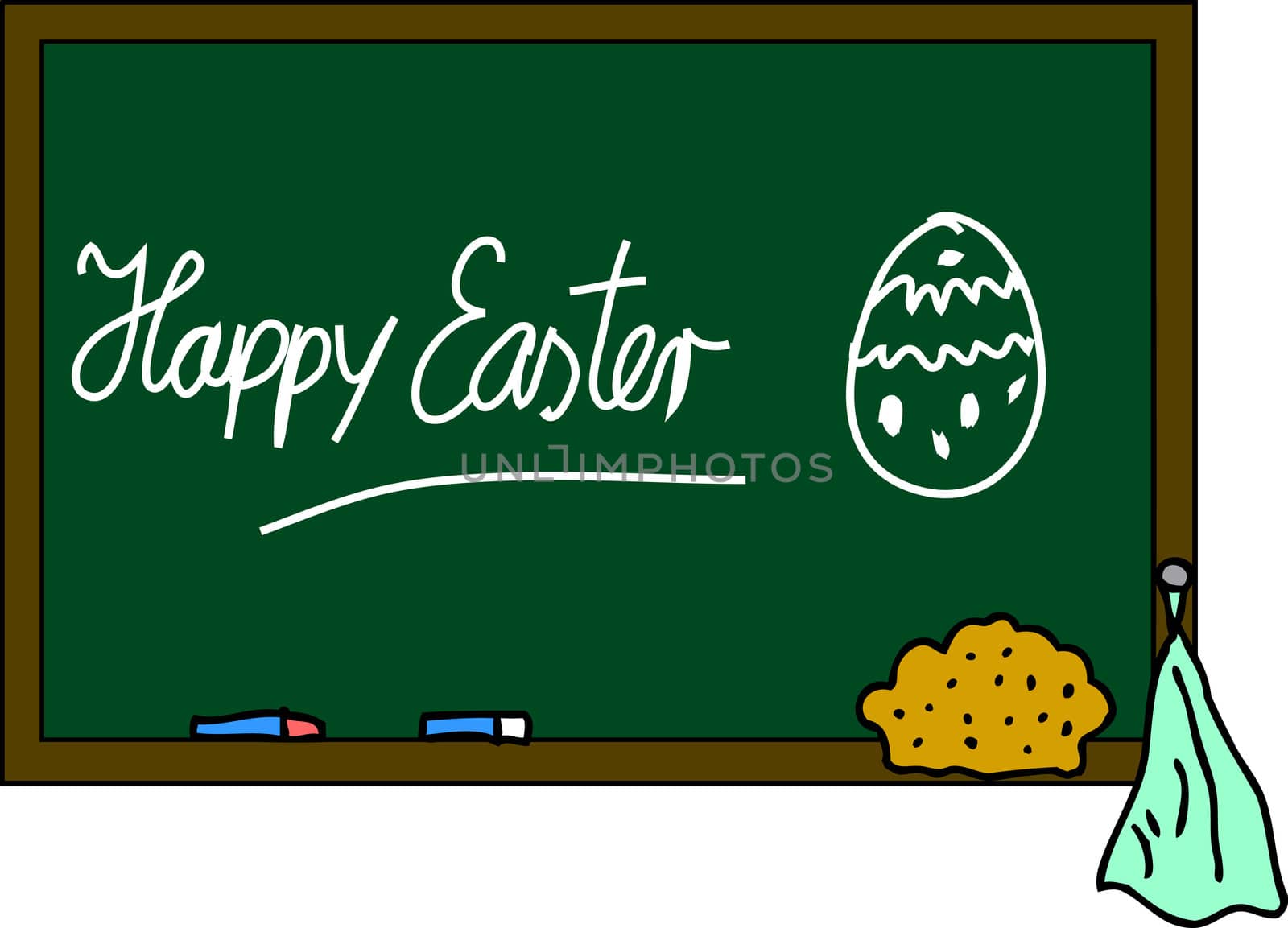 blackboard happy easter