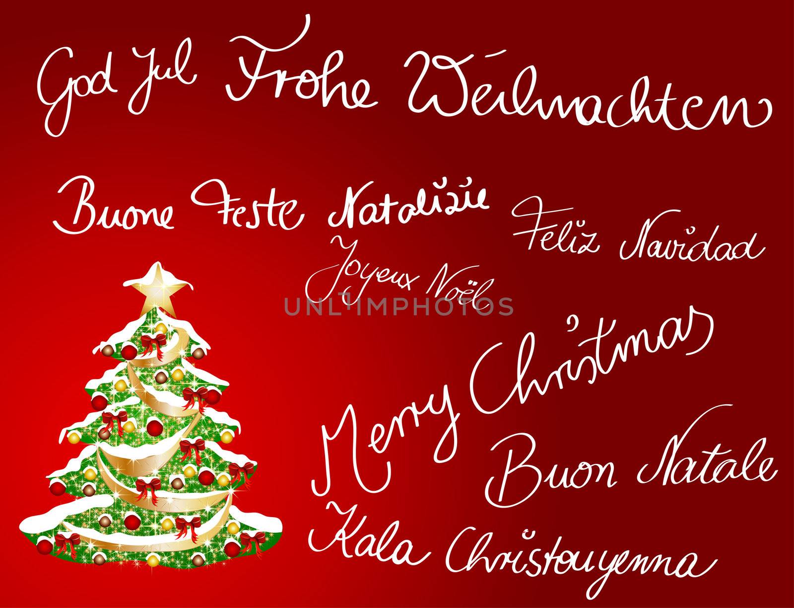 Multilingual Christmascard by peromarketing