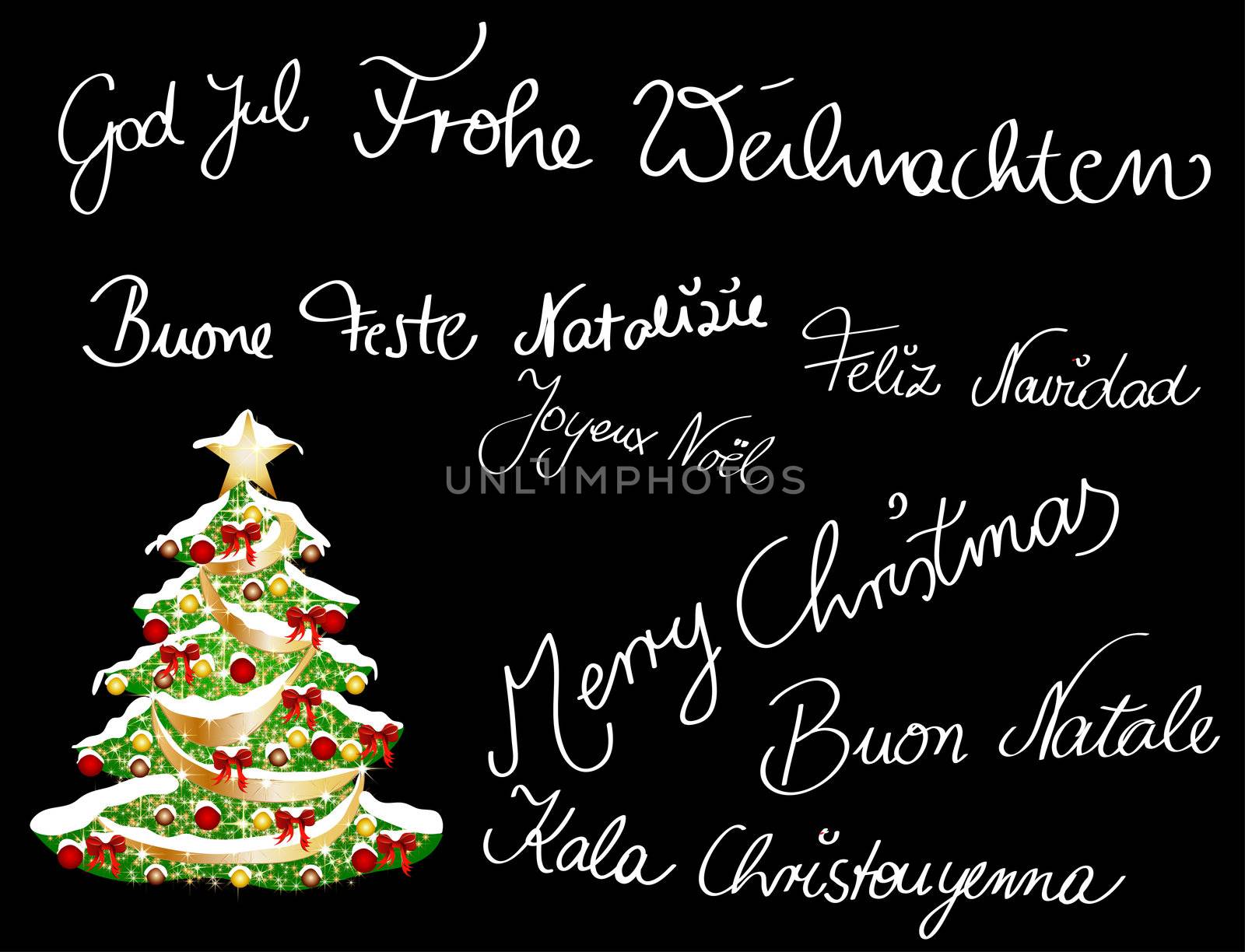 Multilingual Christmascard by peromarketing