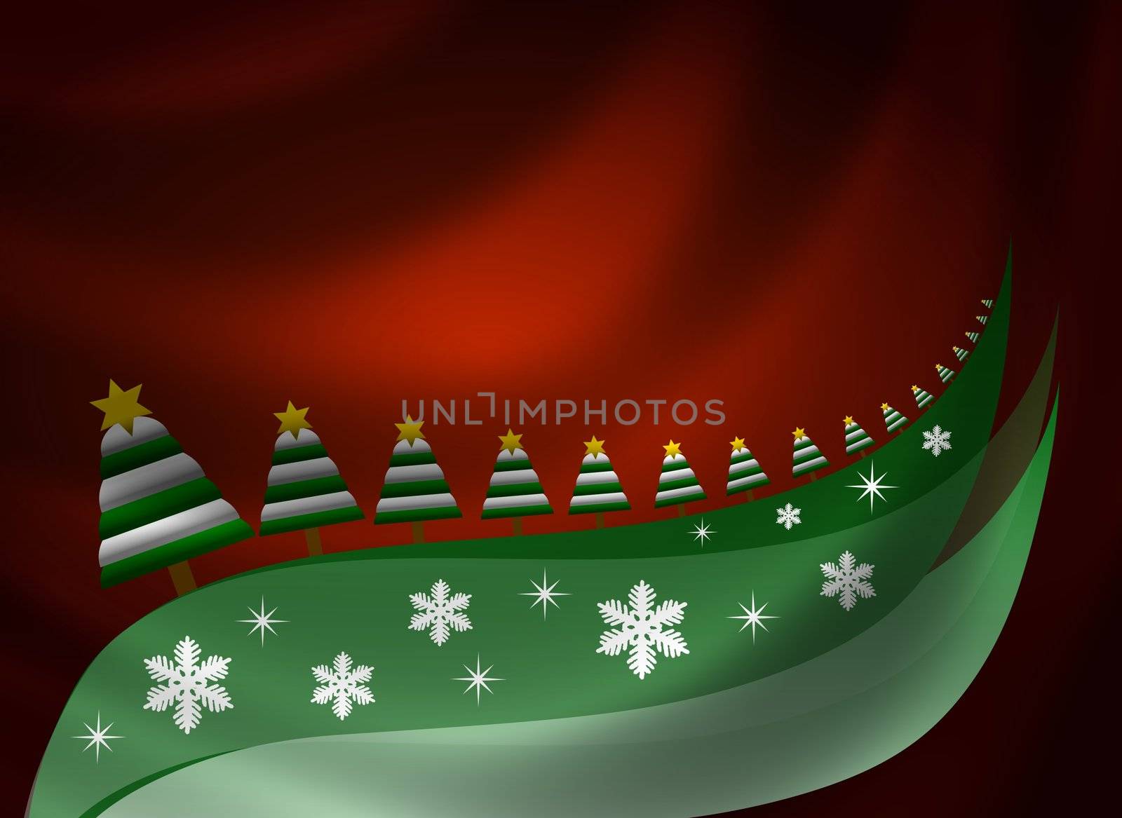 Christmas Background with Trees by peromarketing