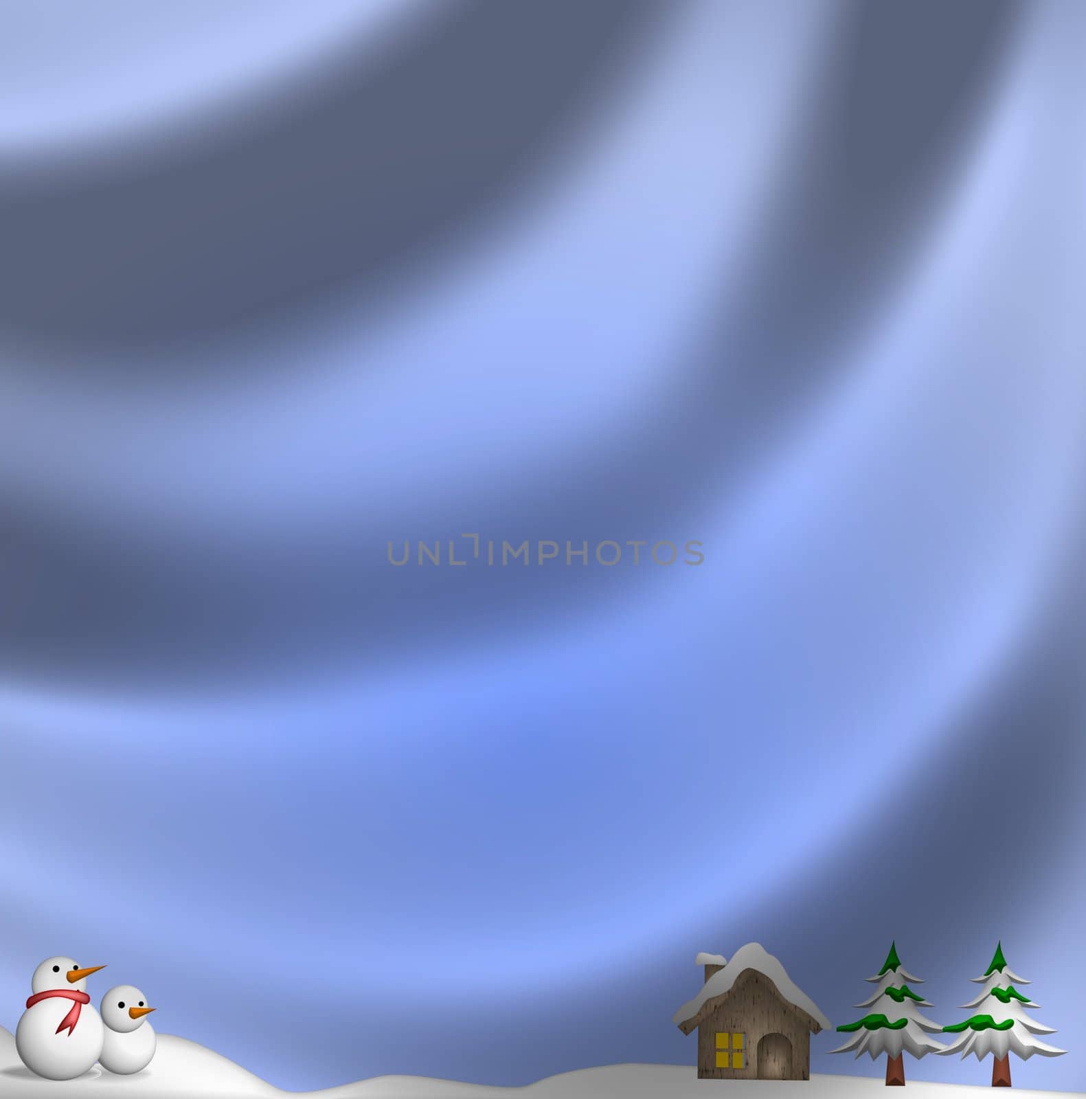 Christmas Background with Trees
