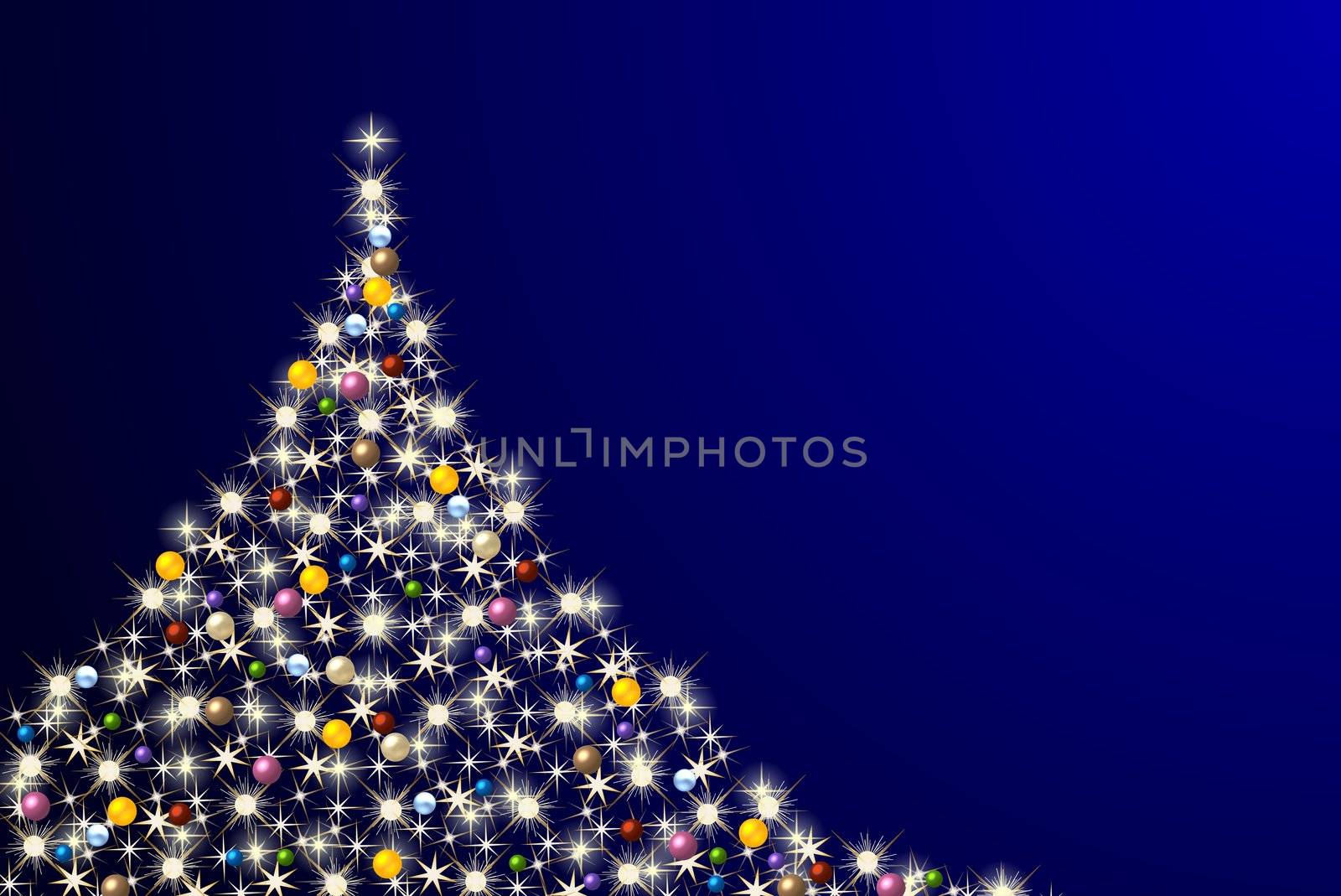 illustration of a colorful abstract christmas tree