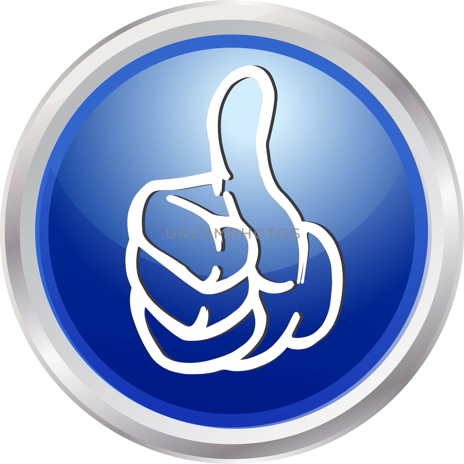 3D button thumb up by peromarketing