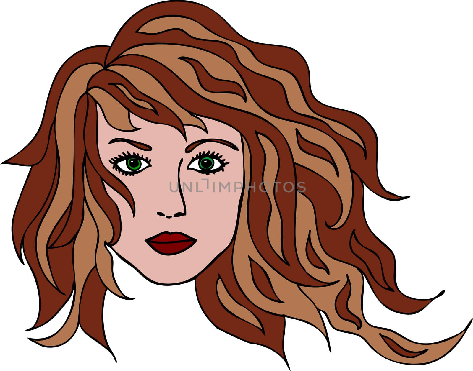 Woman Head Illustration