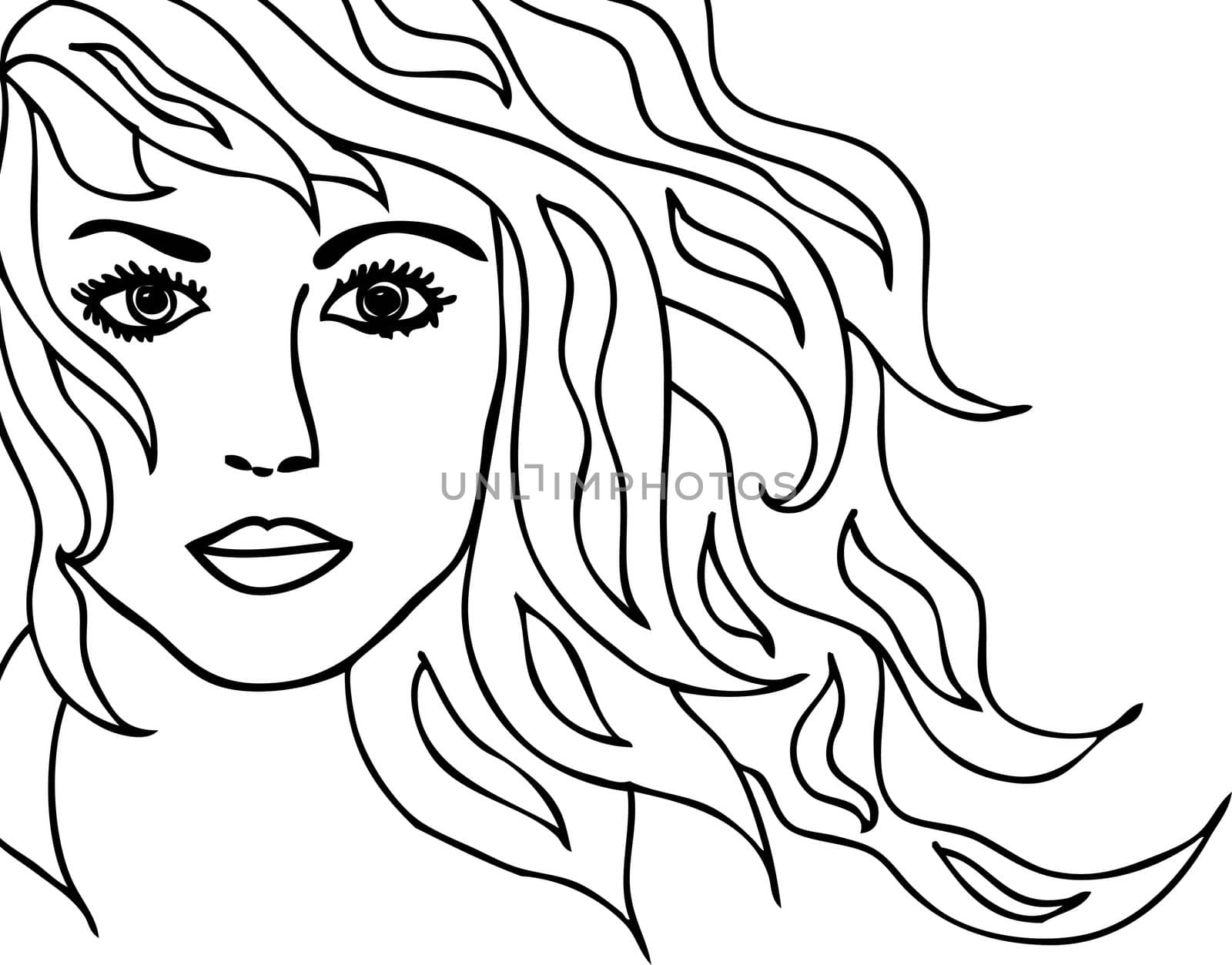 Woman Head Illustration by peromarketing