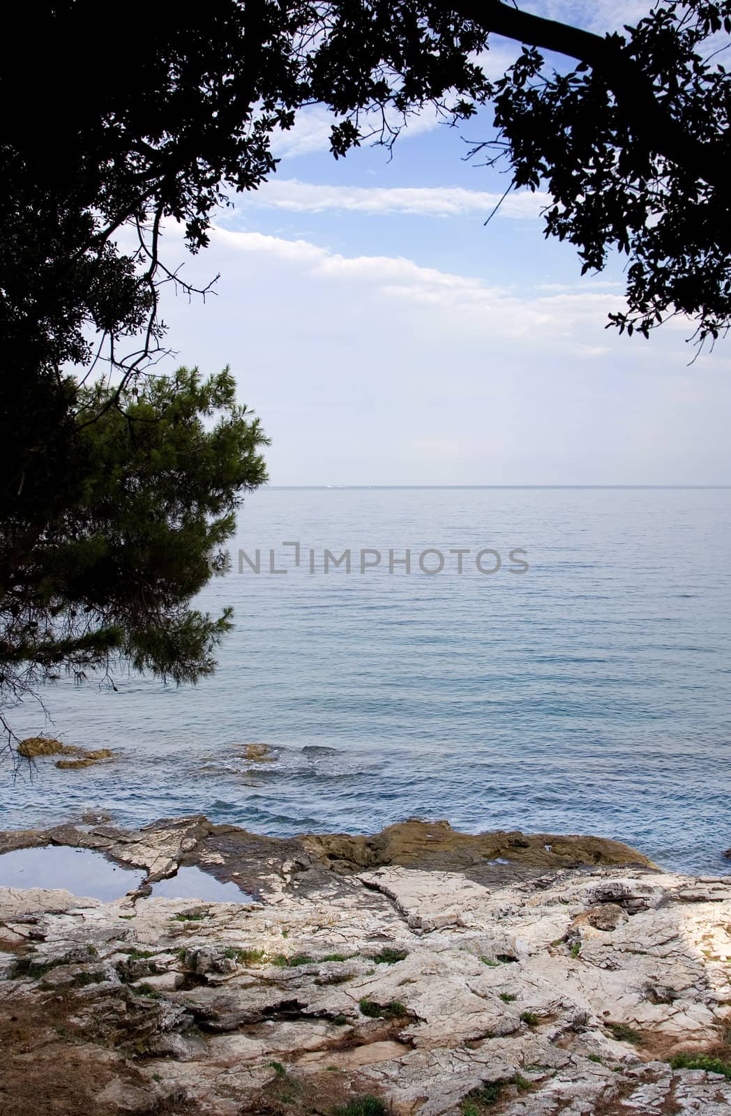 Mediterranean coast on a beautiful sunny day