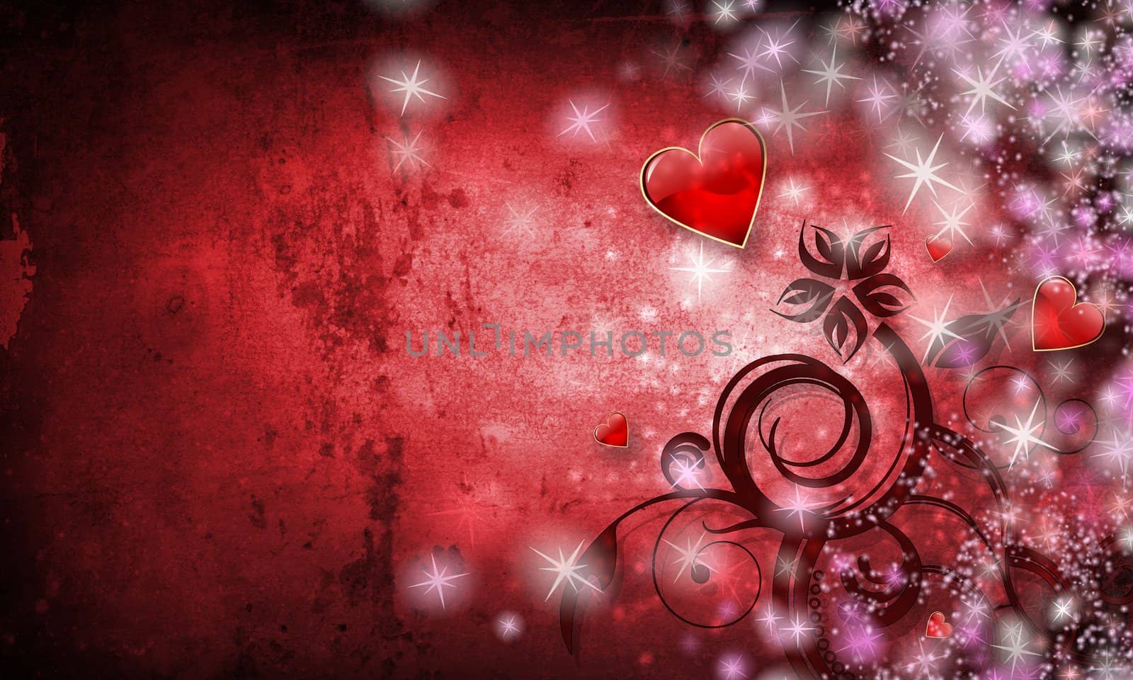 Editable abstract grunge style Valentines day background with space for your text. More images like this in my portfolio