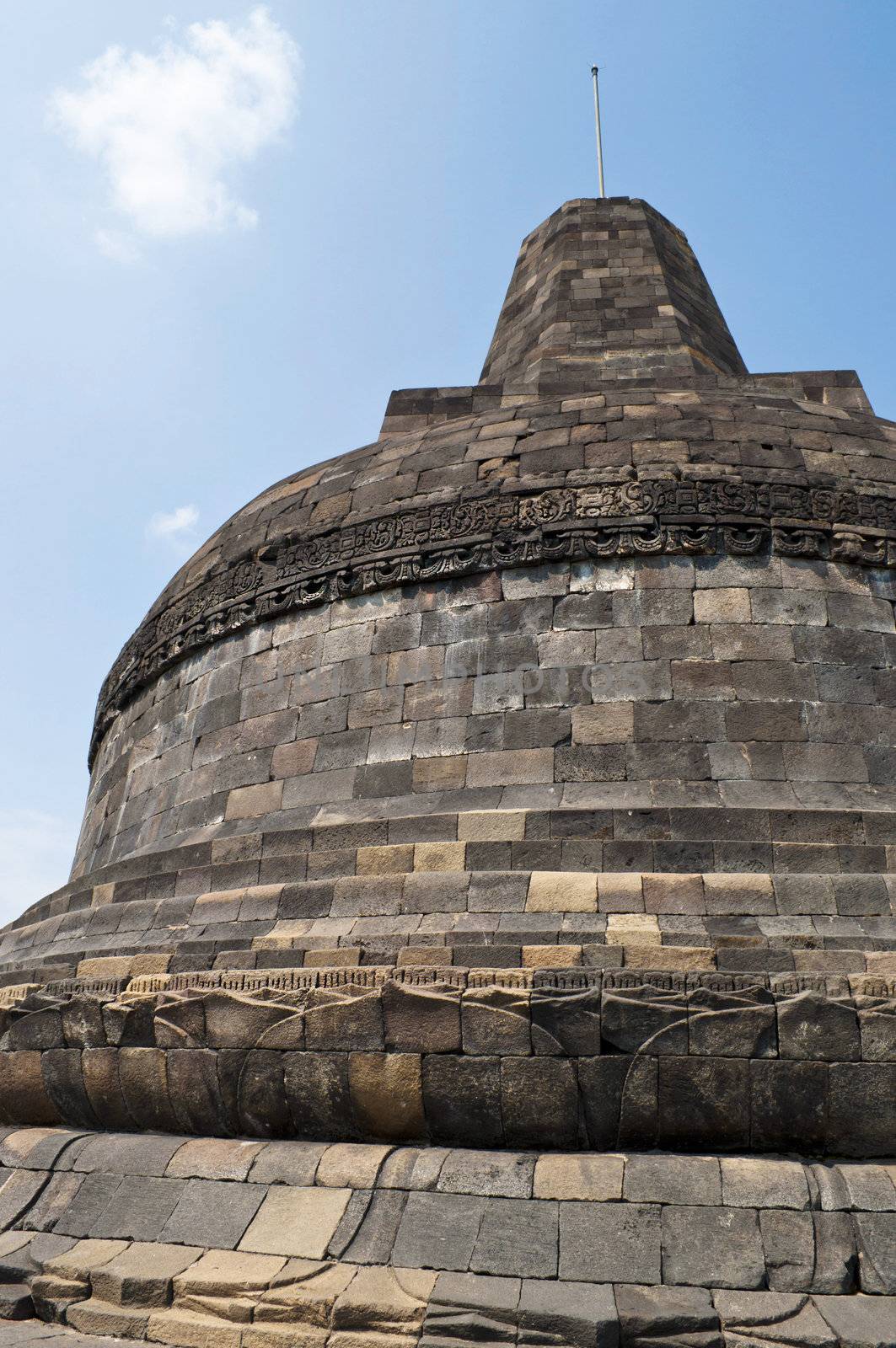 Detail of Borobudur temple in Yogyakarta, Indonesia