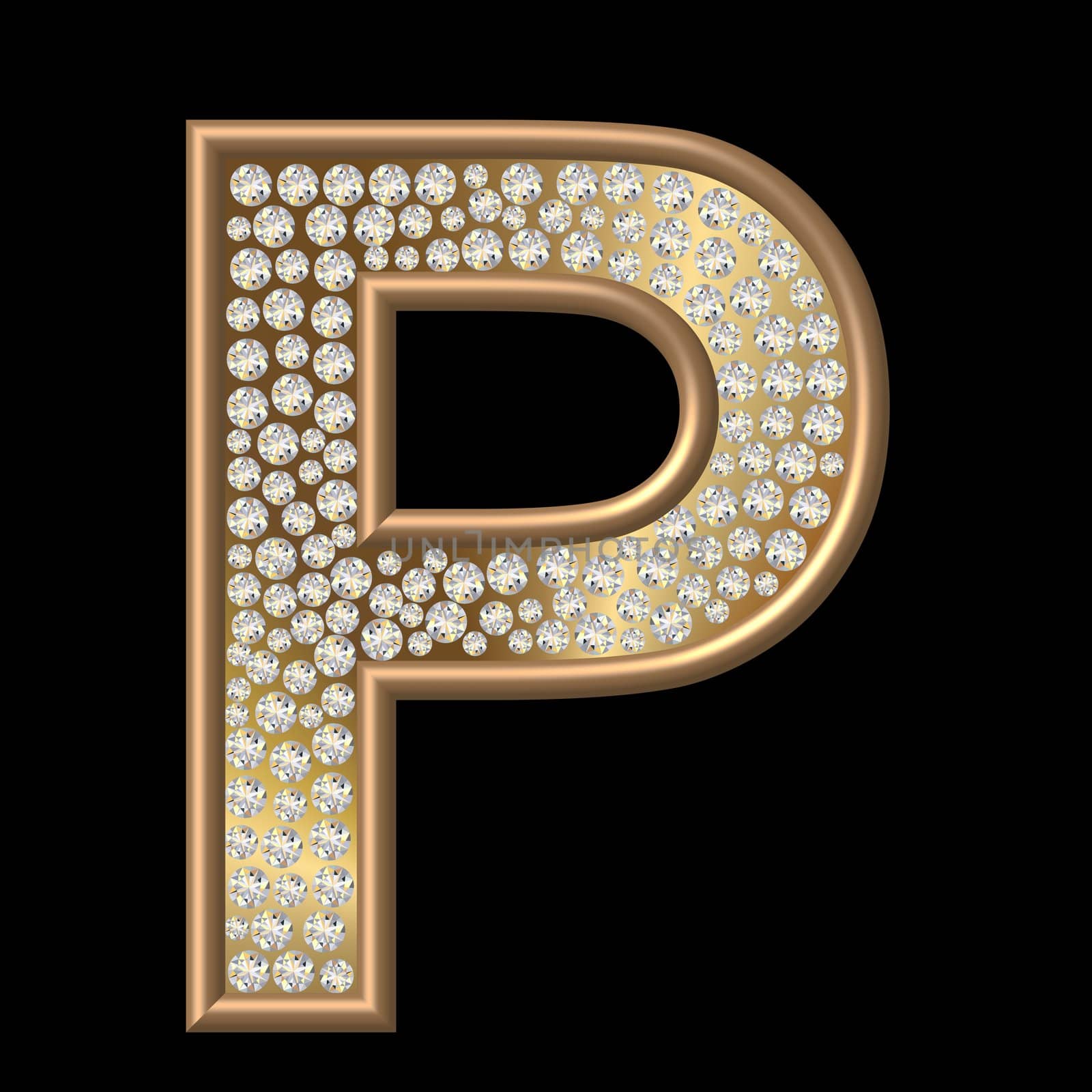 Diamond Character P by peromarketing