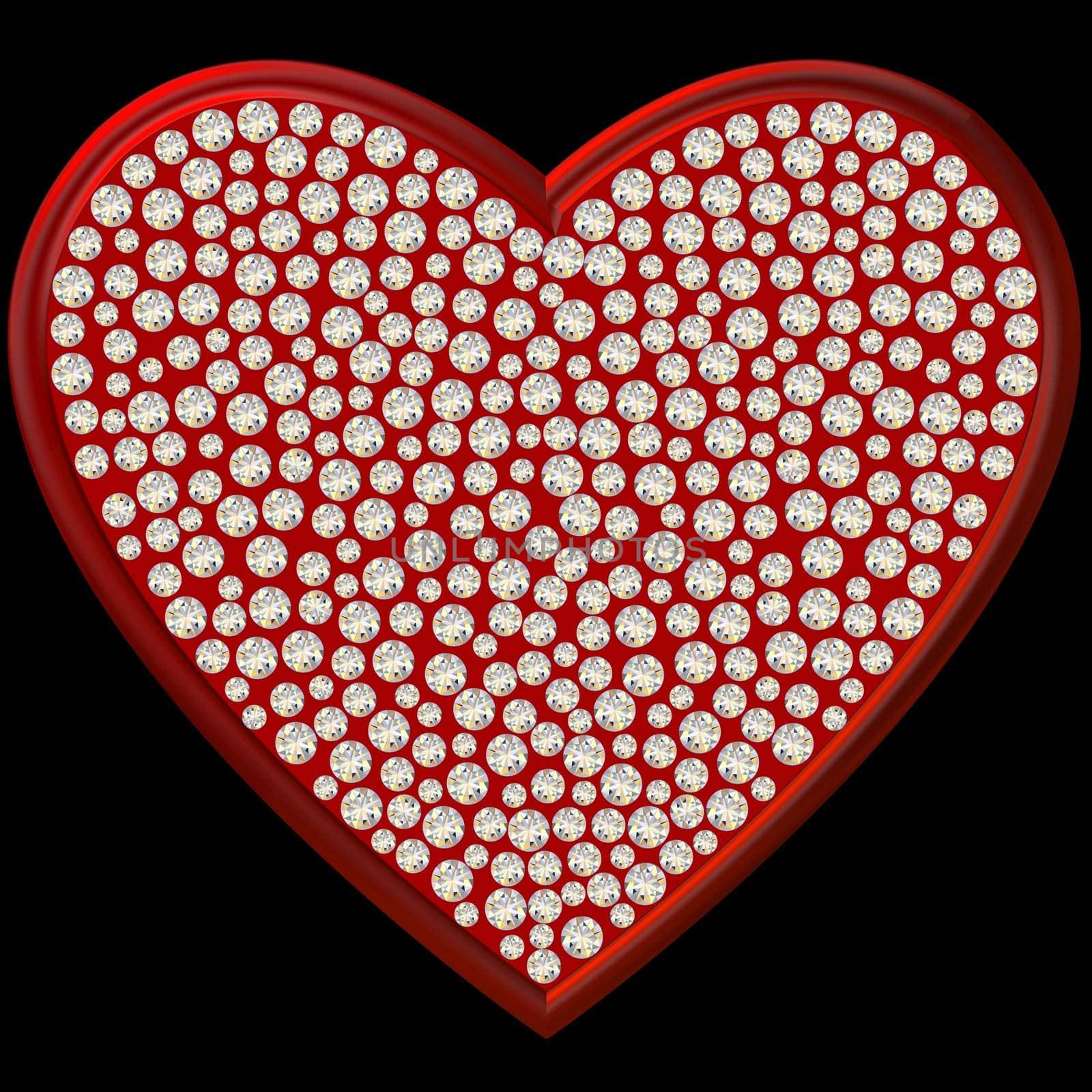 Diamond Symbol Heart by peromarketing