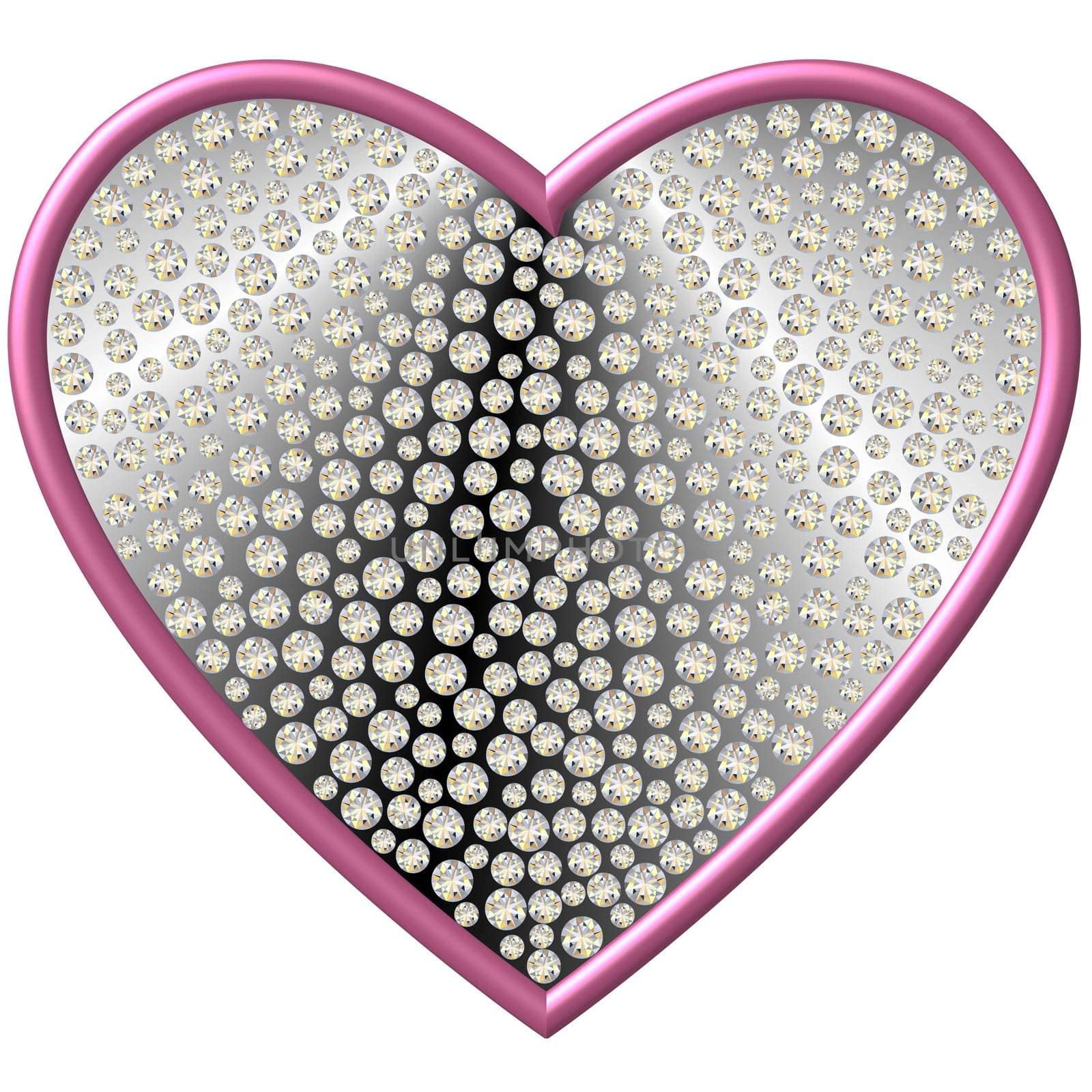 Diamond Symbol Heart by peromarketing