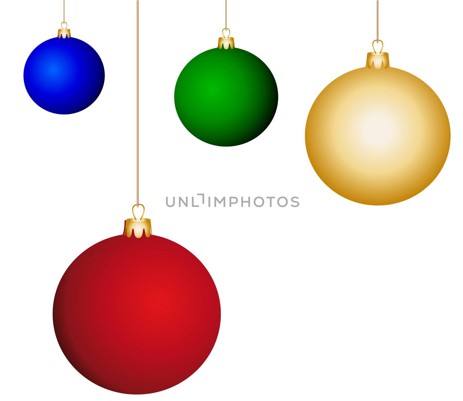 colorful christmas balls