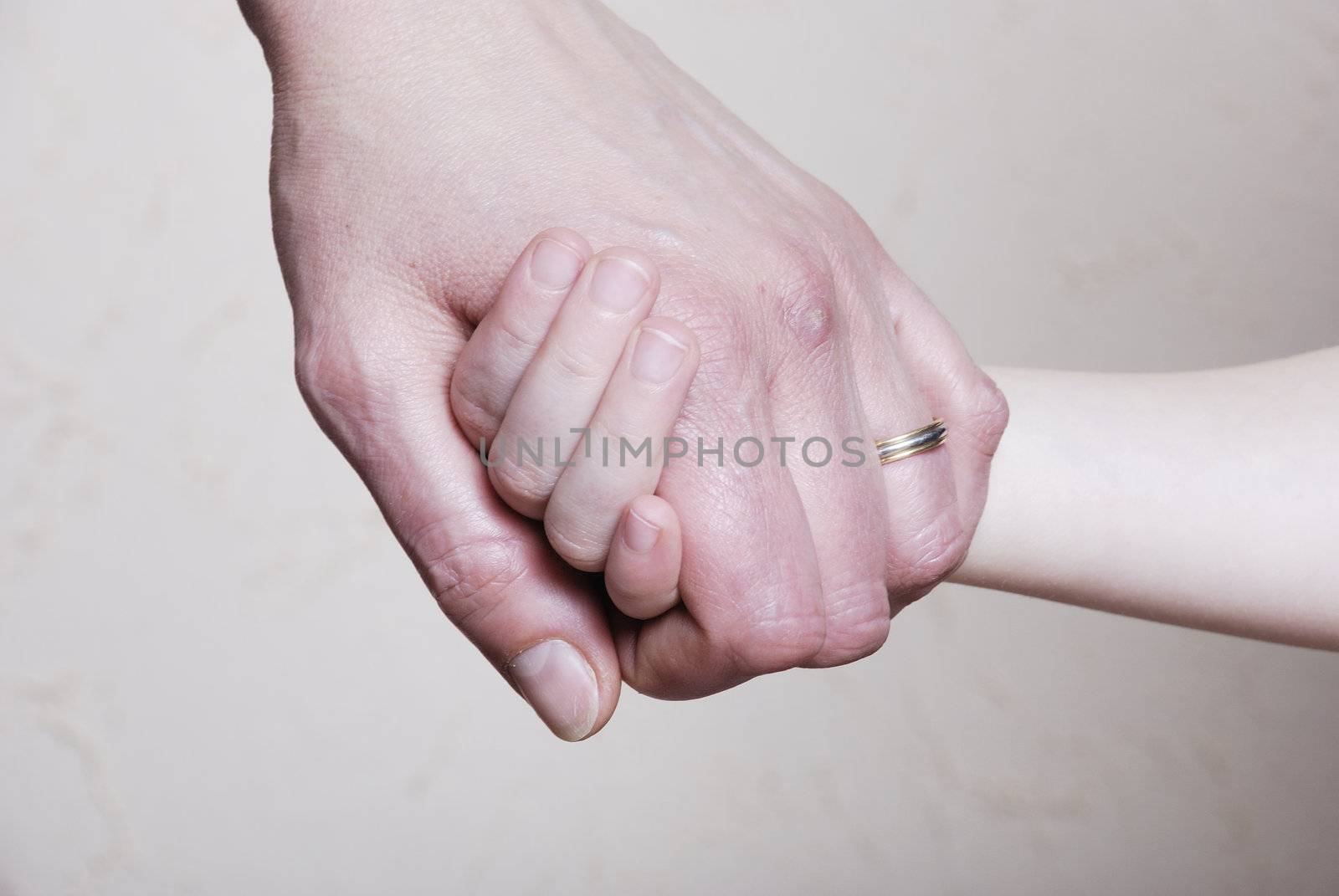 Hand together love family sign
