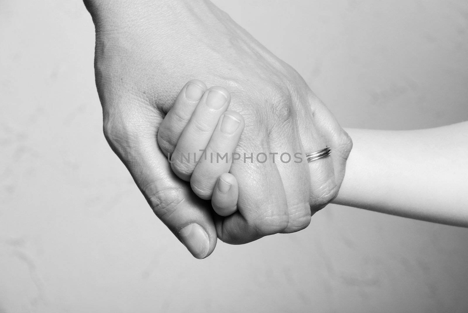 Hand together love family sign