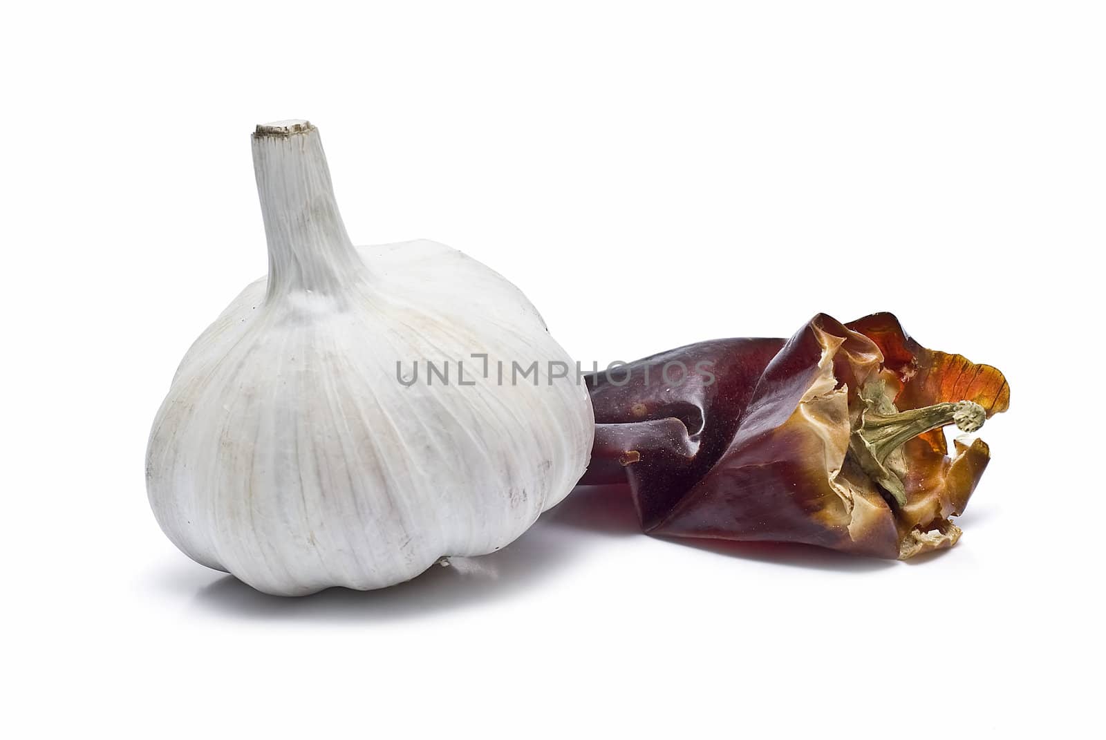 Mediterranean spices isolated on a white background.