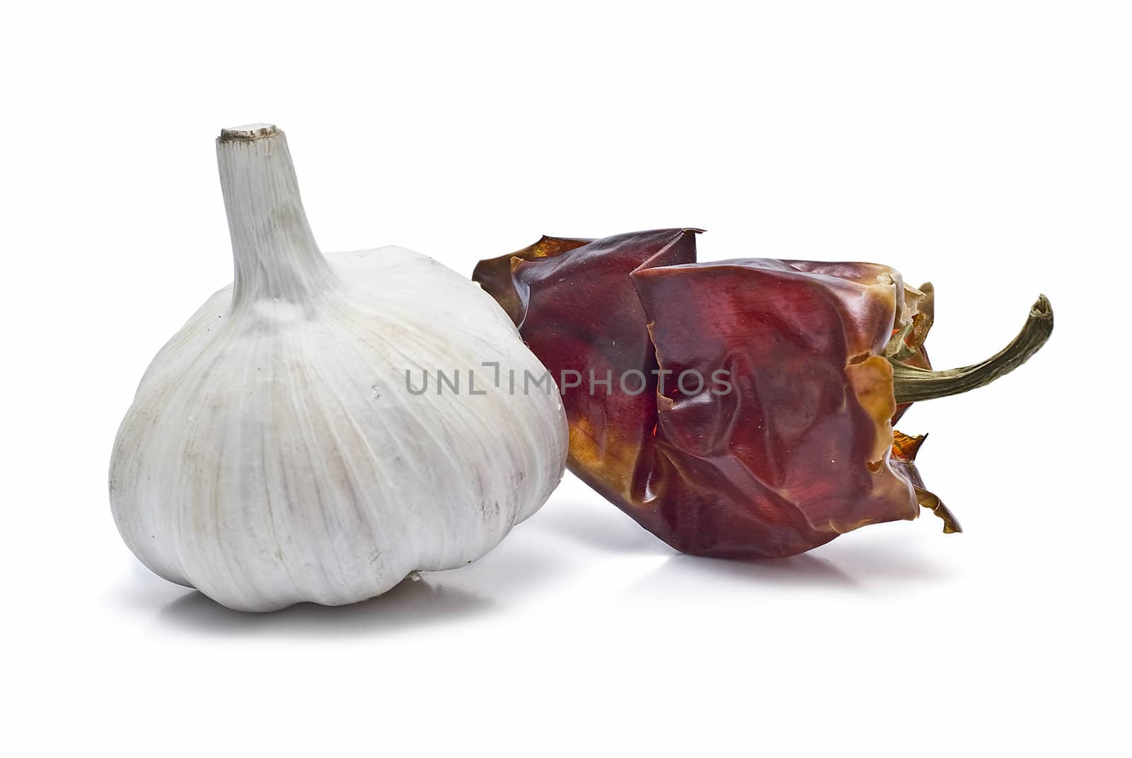 Mediterranean spices isolated on a white background.