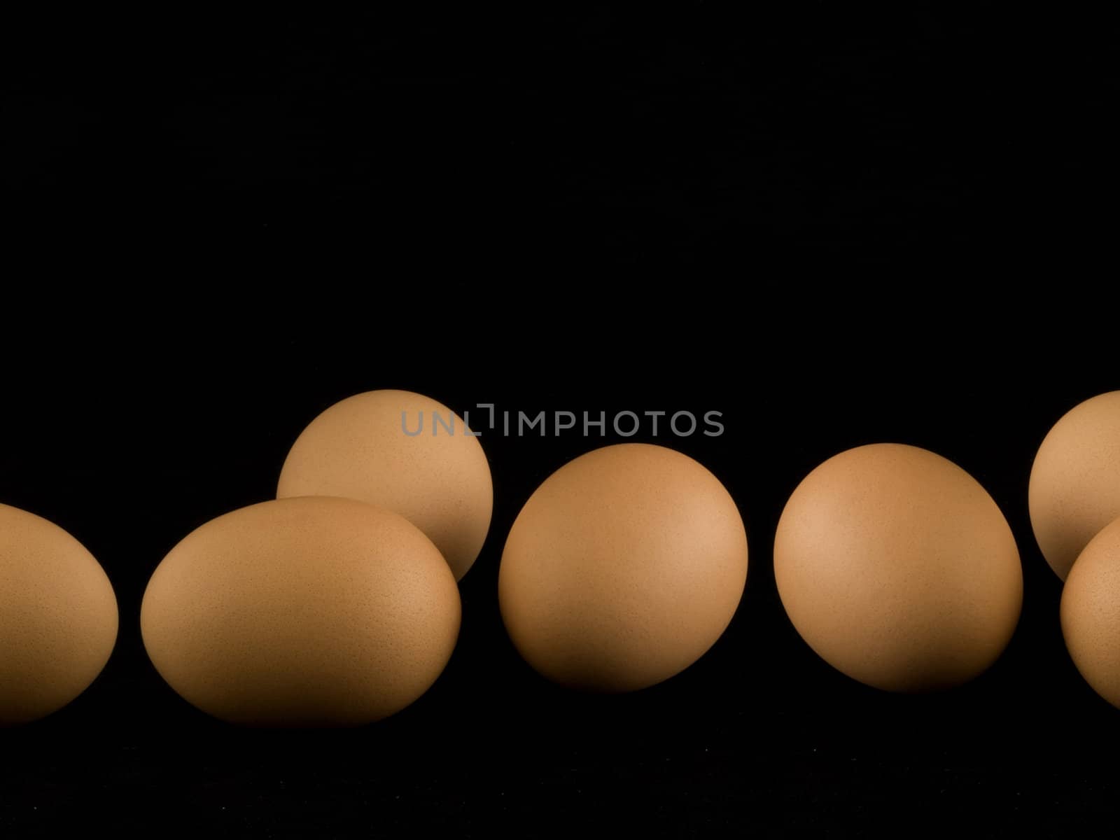 eggs on black by Baltus