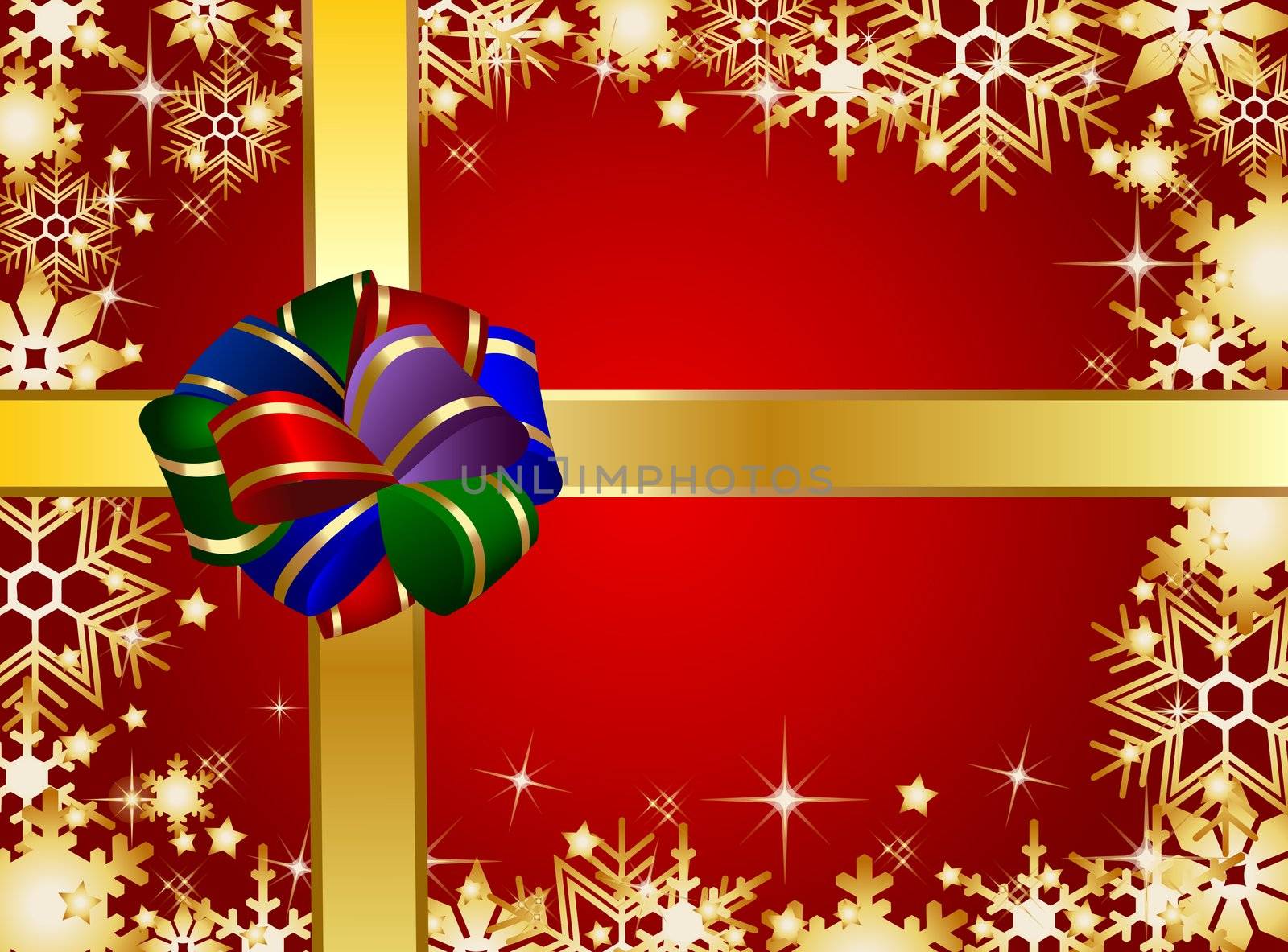 Illustration of a christmas present background