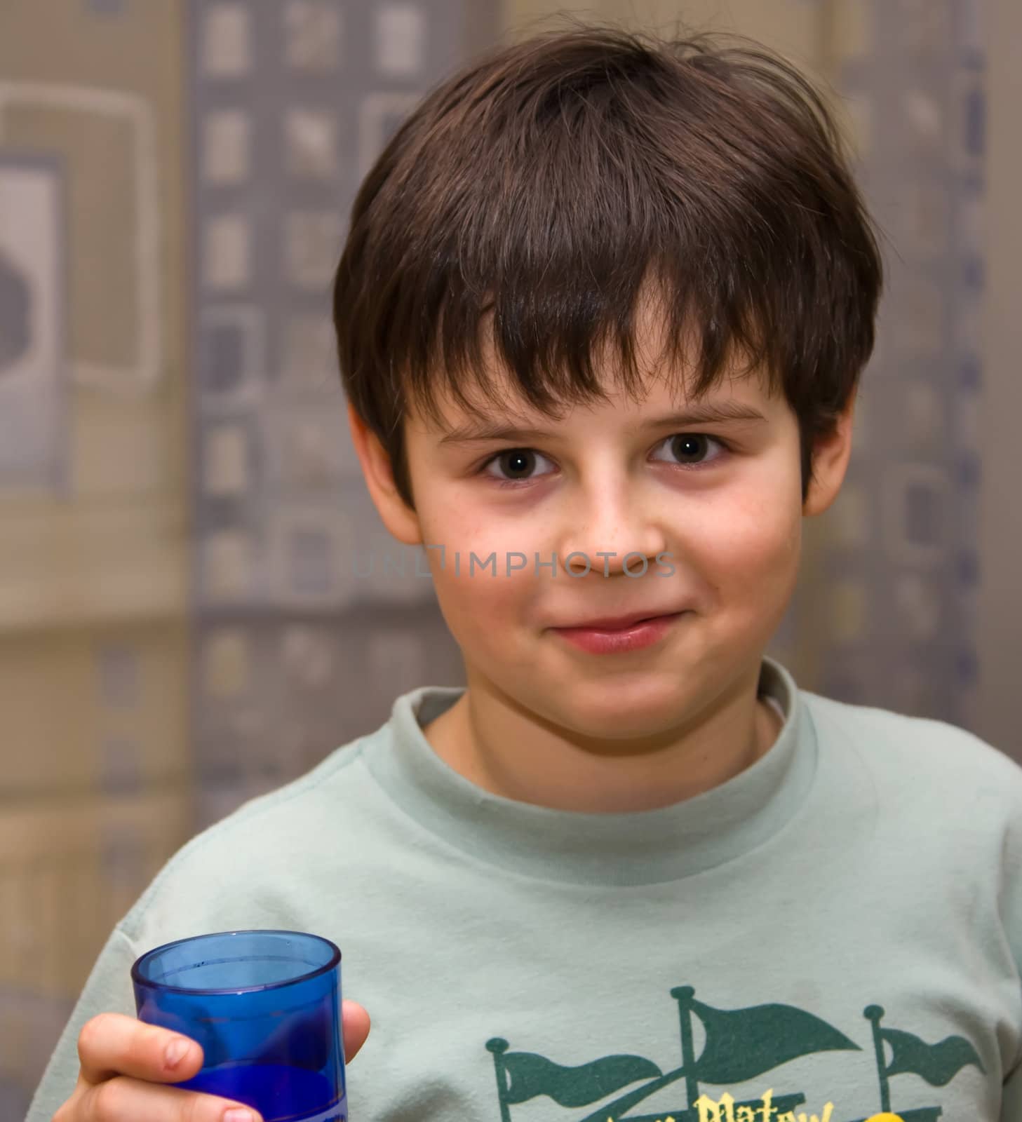 boy with glass